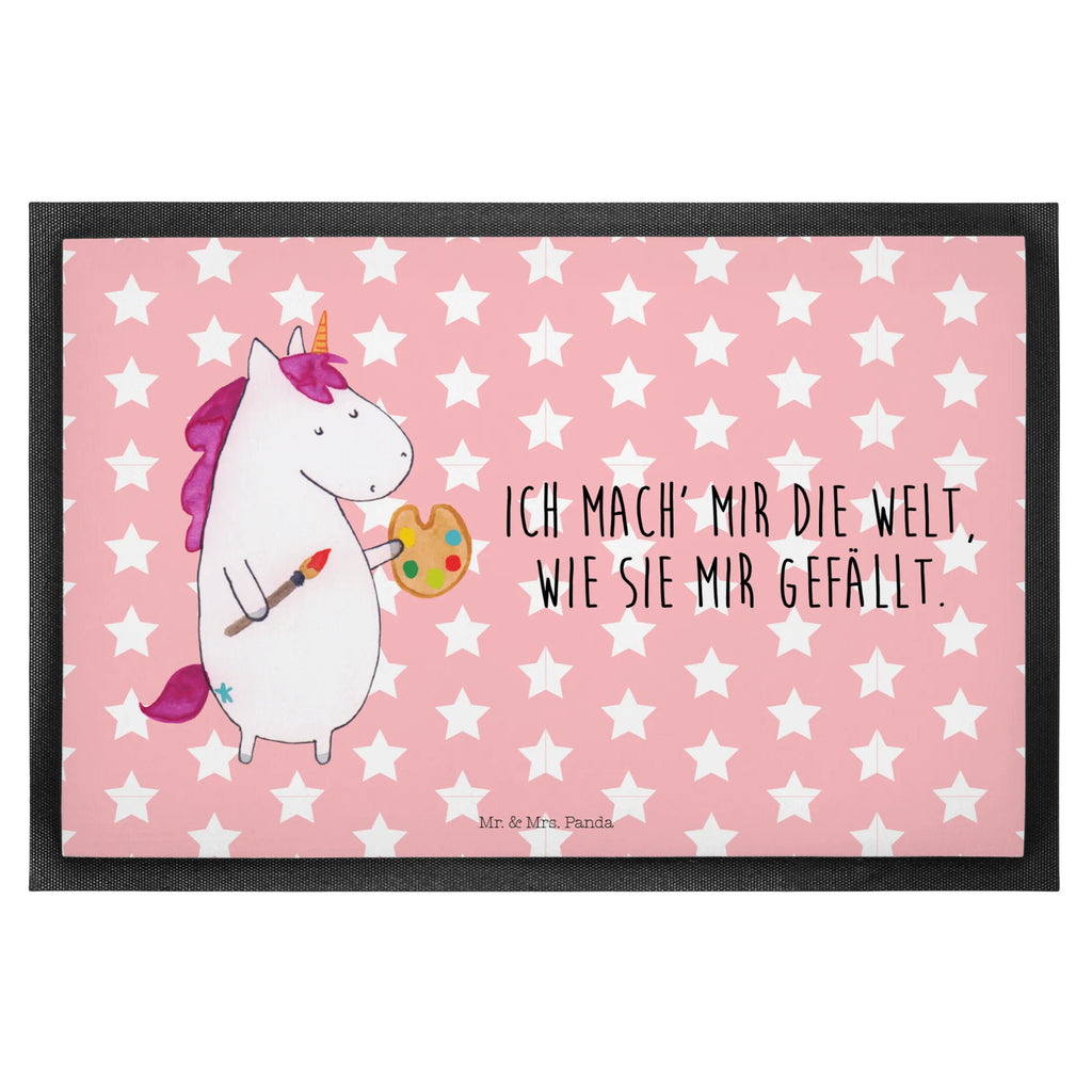 Doormat unicorn Artist Gummi-Fußmatte, hausmatte, Sauberlaufmatte, Schmutzmatte, Schmutzfänger, matte haustür, Eingangsteppich, Gummimatte, teppichmatte, Bodenvorleger, fußmatte, abstreifer, Haustürmatte, Abtreter, Schmutzfangmatte, Schmutzfangteppich, Eingangsmatte, Fussmatte, flurmatte, Türmatte, Outdoor-Matte, Schuhabstreifer, bodenmatte, Fußabtreter, Vorleger, außenmatte, Türvorleger, Fußabstreifer, Abtretmatte, Einhorn Deko, Unicorn, Einhorn, Einhörner, Zeichnen, Welt, Artist, Maler, Stift, Malen, Englisch, Geschenk, Farbe, Künstler, Pinsel