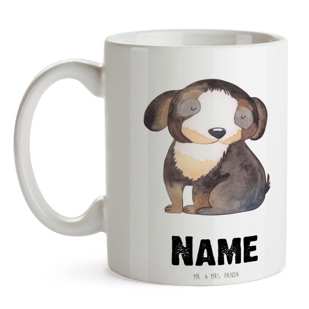 Personalisierte Tasse Hund entspannt Personalisierte Tasse, Namenstasse, Wunschname, Personalisiert, Tasse, Namen, Drucken, Tasse mit Namen, Hund, Hundemotiv, Haustier, Hunderasse, Tierliebhaber, Hundebesitzer, Sprüche, schwarzer Hund, Hundeliebe, Liebe, Hundeglück