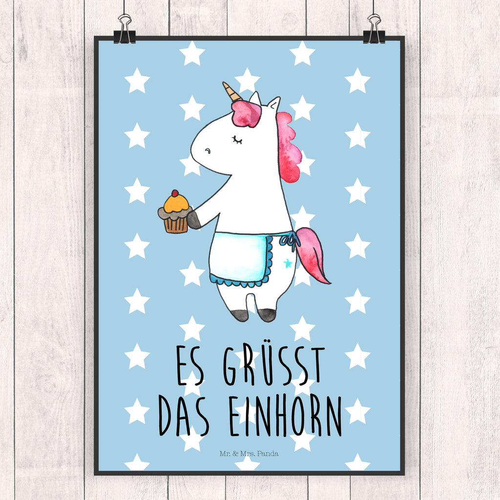 Poster unicorn muffins unicorn, unicorns, cook gift, Birthday, Birthday Greetings, Muffin, Congratulations, Baking, cook present, Unicorn, Cookies, Love Greetings