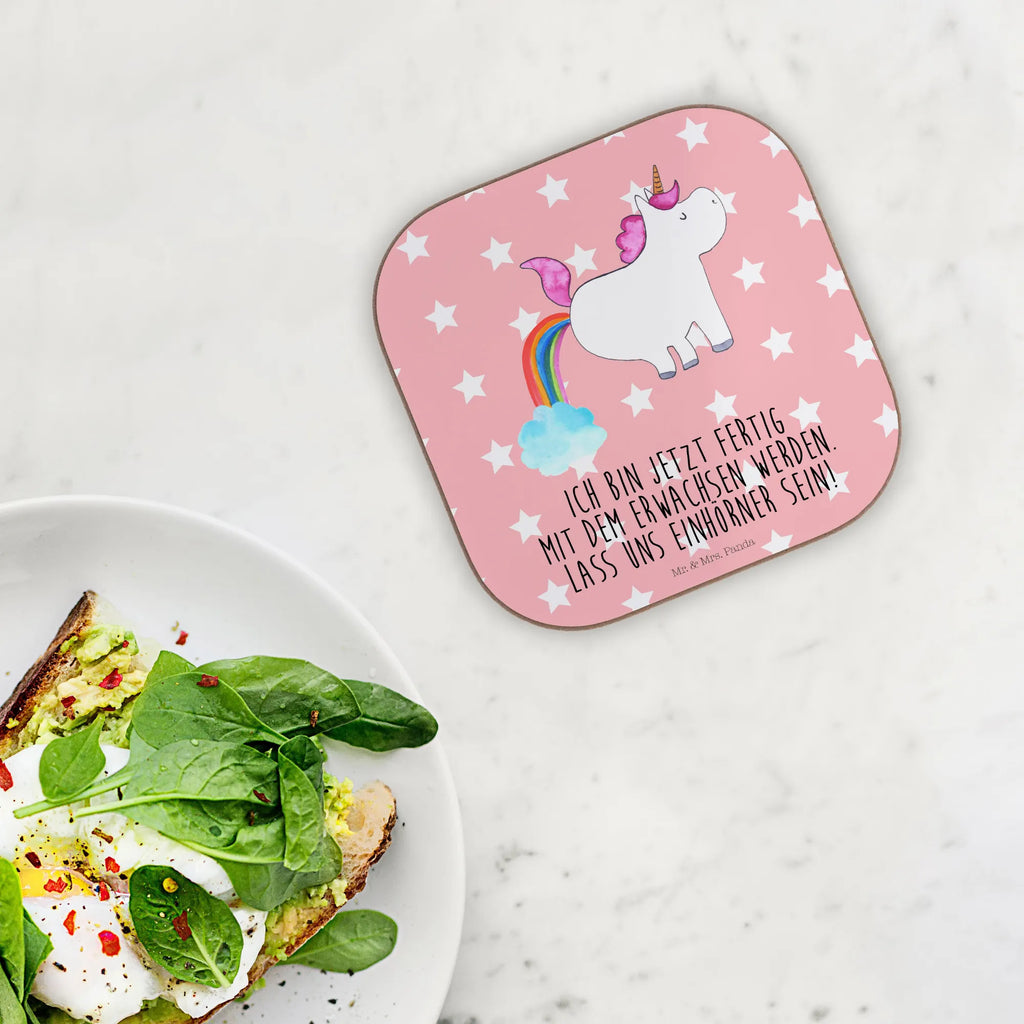 Quadratische Untersetzer Einhorn Pupsend Untersetzer für Gläser, Getränkeuntersetzer, Untersetzer Holz, Korkuntersetzer, Untersetzer Design, Holzuntersetzer, Glasuntersetzer, Untersetzer aus Holz, Untersetzer Gläser, Tassen Untersetzer, Untersetzer, Bierdeckel, Einhorn, Einhörner, Einhorn Deko, Unicorn, lustig, Einhornpower, Spaß, Regenbogen, Glitzer, Erwachsenwerden, Freundin, Pups