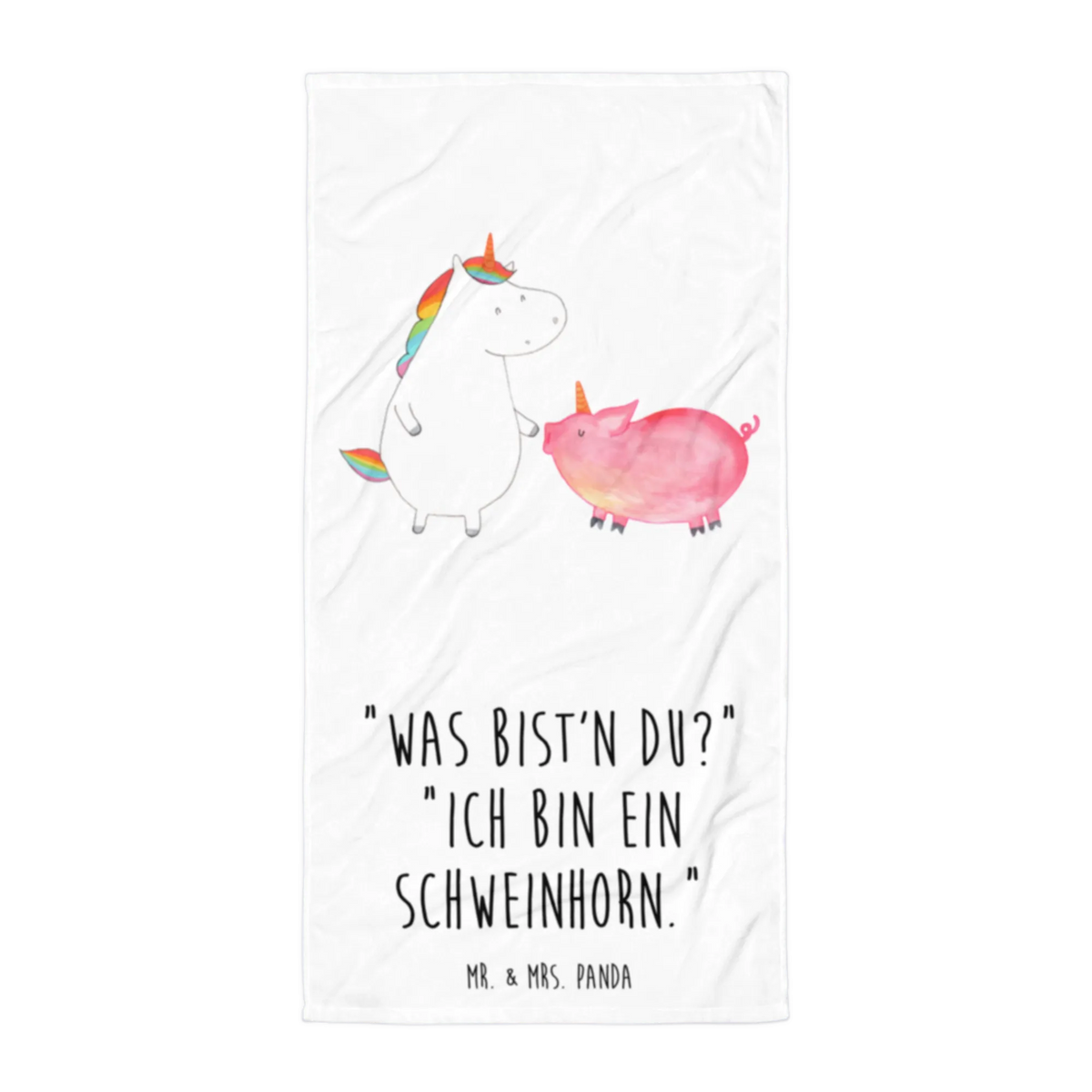 XL Badehandtuch Einhorn Schwein
