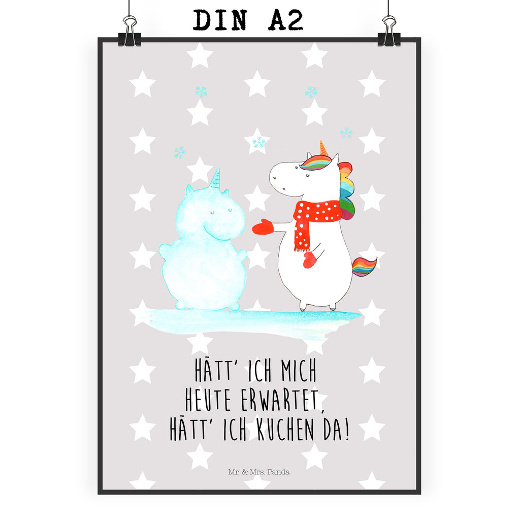 Poster unicorn snowman Wanddeko Bild, Wandposter, kunst für die wand, drucke, Posterdruck, Kunstdruck, Bild für Wand, grafikposter, kunstposter, Mr. & Mrs. Panda Poster, kunstdruck poster, Wanddekoration, wanddeko, Deko Bild, Bild, wanddruck, Poster, Plakat, wandkunst, Designposter, Wandschmuck, Wandbild, Einhorn Deko, Einhörner, Einhorn, Unicorn, kalt, Handschuhe, Mütze, Winter, Schnee, Schneemann, Kuchen, Weihnachten, X-Mas