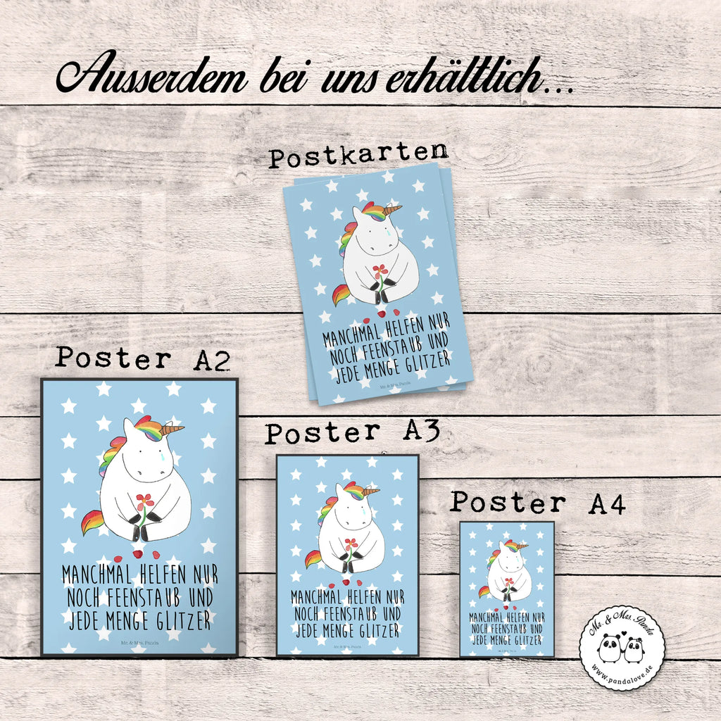 Poster unicorn Sad unicorn, unicorns, love, grief, Friendship, Unicorn, friends, greeting card, glitter, flower, consoling