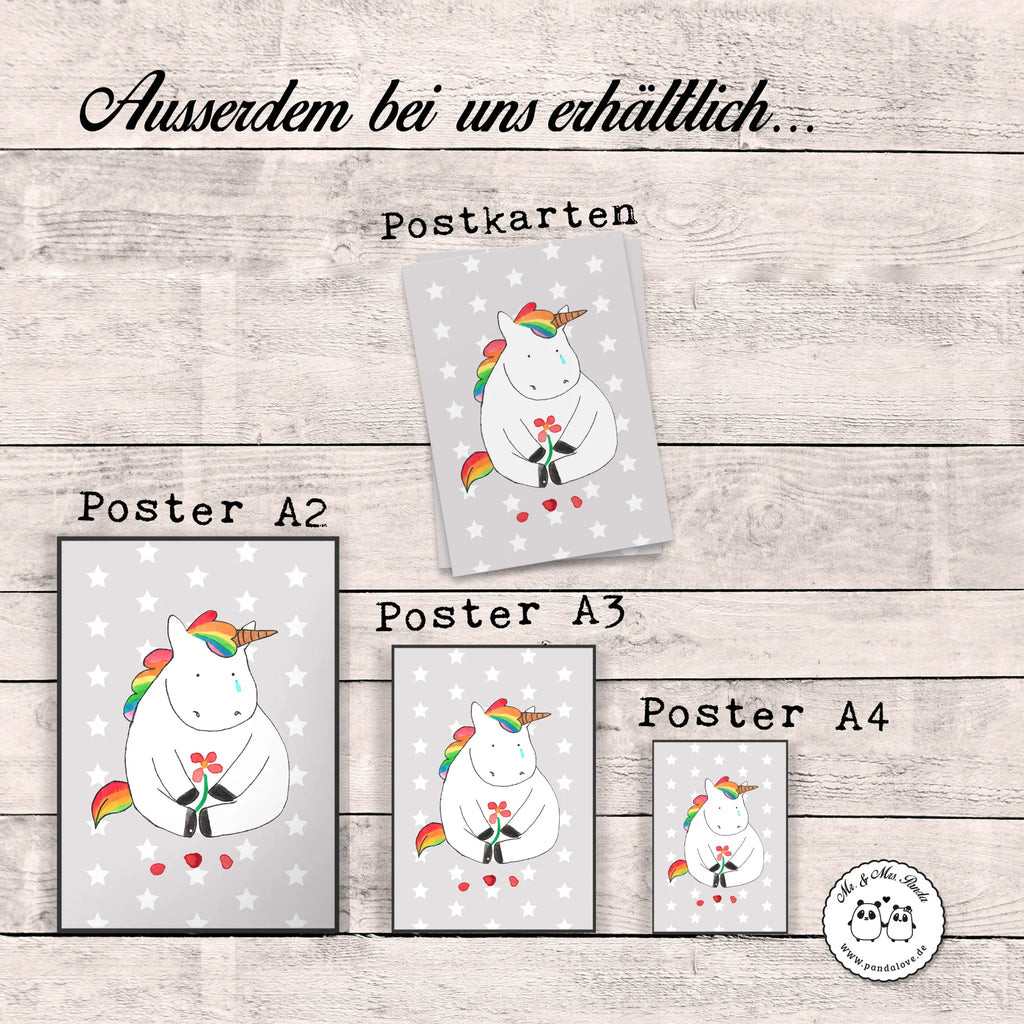 Poster unicorn Sad unicorn, unicorns, love, grief, Friendship, Unicorn, friends, greeting card, glitter, flower, consoling