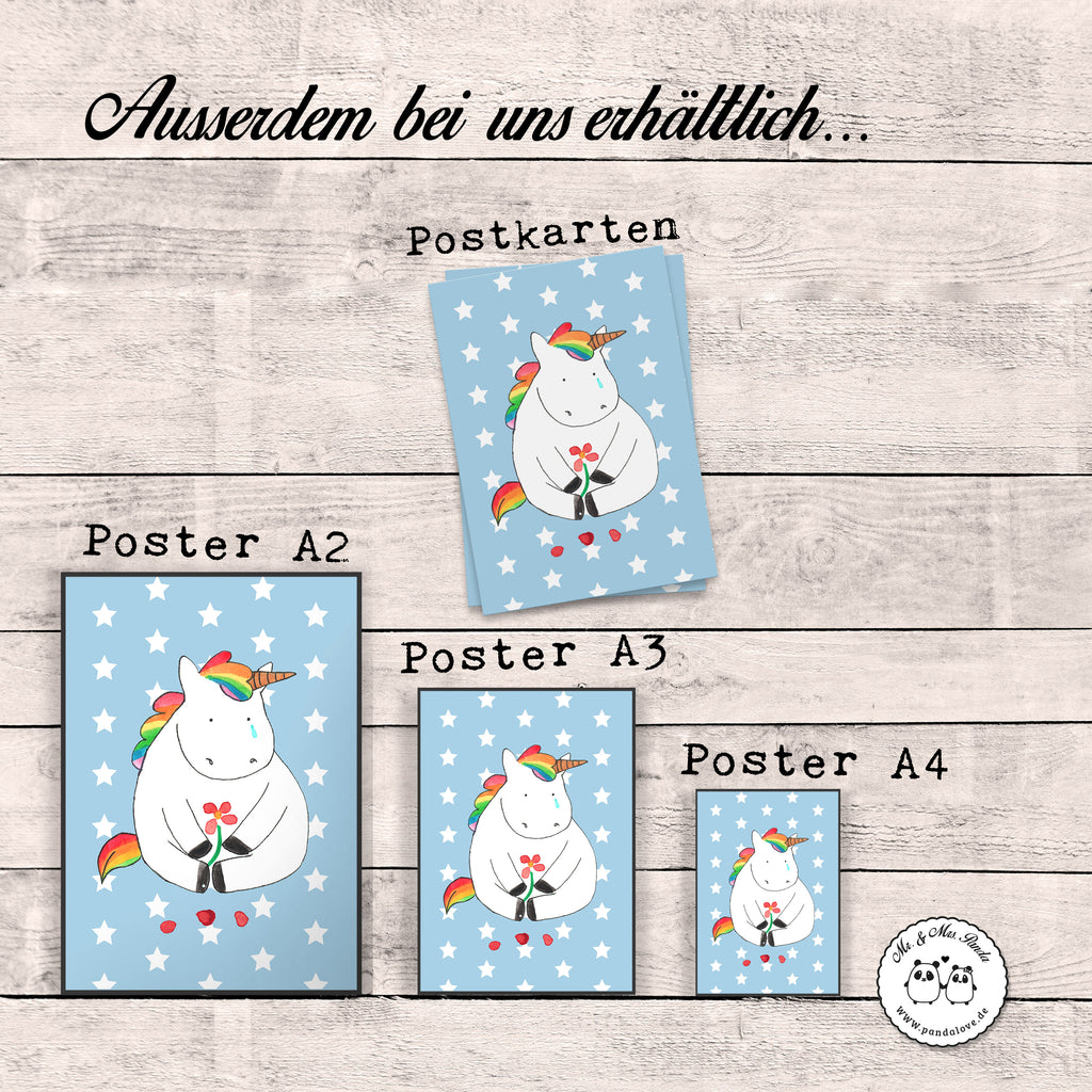 Poster unicorn Sad unicorn, unicorns, love, grief, Friendship, Unicorn, friends, greeting card, glitter, flower, consoling