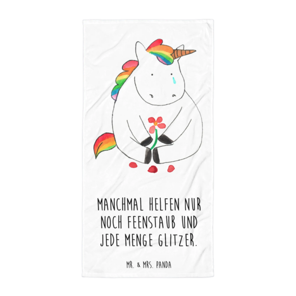 XL ręcznik kąpielowy Jednorożec Smutny Jednorożec, jednorożce, dekoracje jednorożca, jednorożec