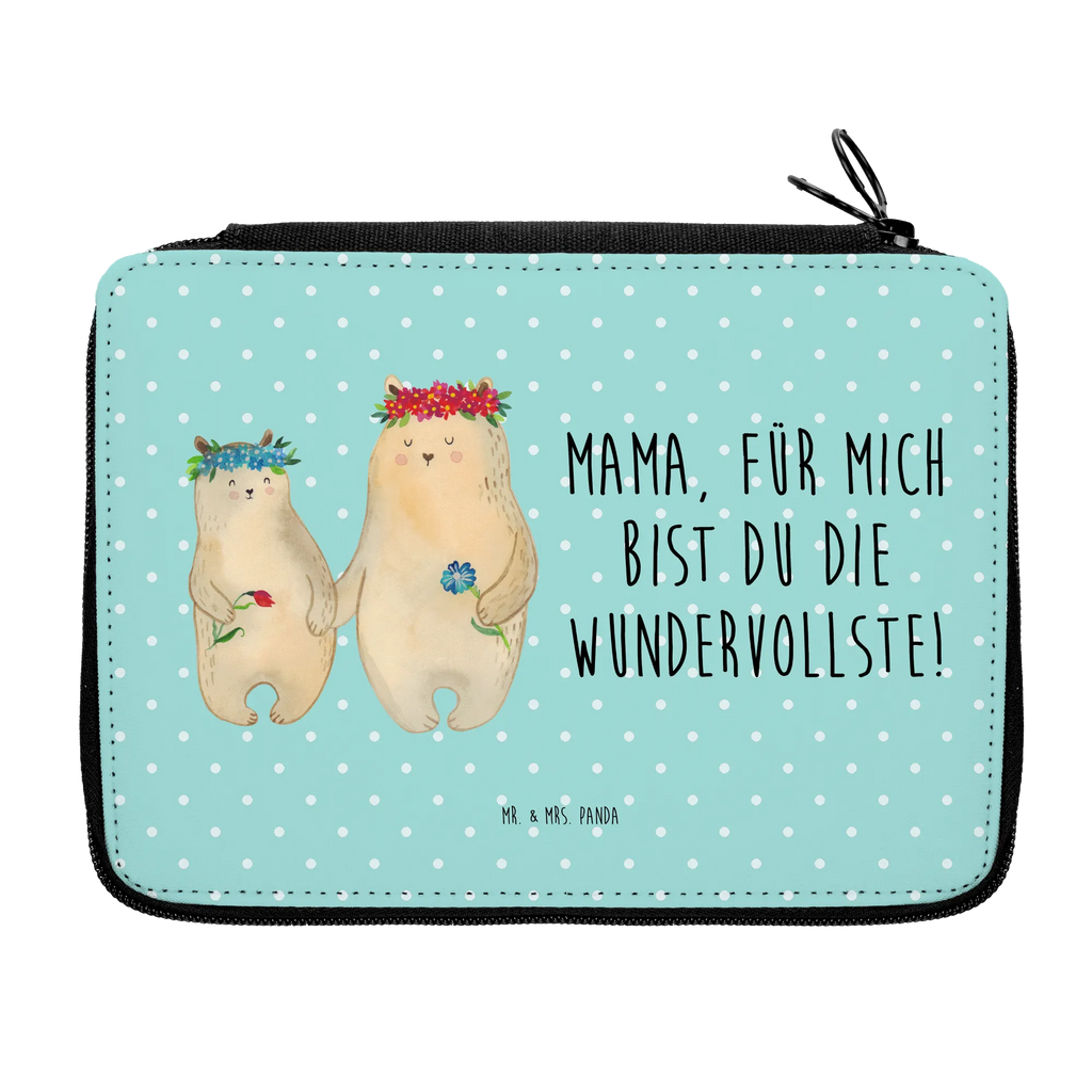 Leather folder Bears with flower crown Federmappe, Federmäppchen, Stifte Etui, Stiftetasche, Familie, Vatertag, Schwester, Muttertag, Bruder, Papa, Oma, Mama, Opa, Bären, Töchter, Lieblingsmensch, Mutter, beste Mutter, Mutti, Bär, Mami, Tochter, Kind, Lieblingsmama, weltbeste Mama, Vorbild, Kinder, Family, Geschenk Mama. Muttertag