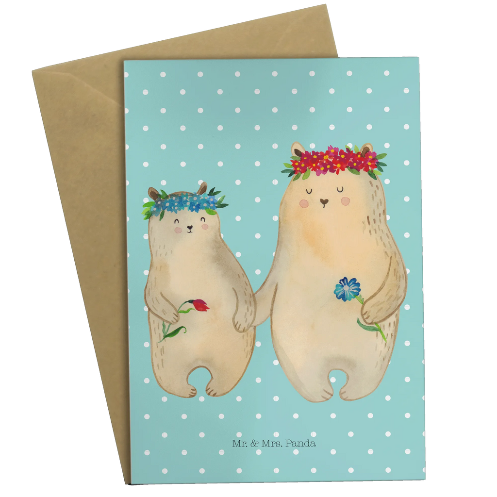 Greetings card Bears with flower crown hochzeitskarten, kommunionskarte, Klappkarte, dankeskarten, osterkarte, valentinstagskarte, abiturkarte, Grußkarte, neujahrskarte, spruchkarte, einladungskarten, jubiläumskarte, vatertagskarte, firmungskarte, Beileidskarte, babykarte, Grußkarten, Motivkarte, glückwunschkarten, weihnachtskarten, Glückwunschkarte, genesungskarte, osterkarten, Vatertag, Mama, Muttertag, Papa, Oma, Opa, Familie, Schwester, Bruder, Kind, Lieblingsmama, Mutter, Kinder, Lieblingsmensch, Weltbeste Mama, Vorbild, Beste Mutter, Bären, Töchter, Mami, Family, Geschenk Mama. Muttertag, Bär, Tochter, Mutti