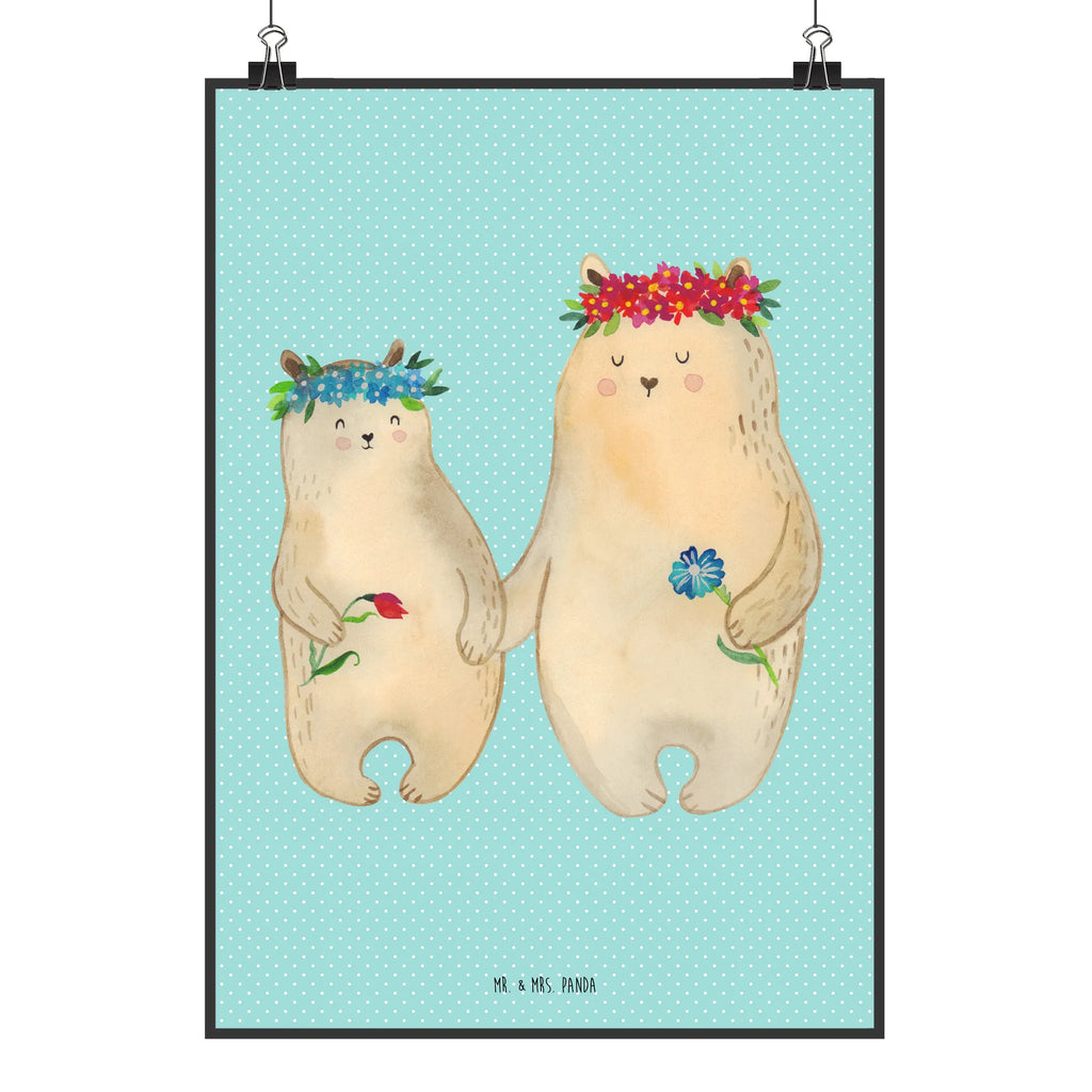 Plakat Niedźwiedzie z wianuszkiem grafikposter, Plakat, Mr. & Mrs. Panda Poster, Designposter, wanddruck, Posterdruck, Bild, Wandschmuck, Deko Bild, Kunstdruck, kunst für die wand, Bild für Wand, wandkunst, Wanddekoration, Wanddeko Bild, Wandbild, kunstdruck poster, kunstposter, Poster, Wandposter, drucke, wanddeko, Vatertag, Familie, Oma, Bruder, Papa, Mama, Schwester, Opa, Muttertag, Bär, Family, Geschenk Mama. Muttertag, Kind, Mutti, Töchter, Beste Mutter, Vorbild, Bären, Mutter, Weltbeste Mama, Kinder, Lieblingsmama, Tochter, Lieblingsmensch, Mami