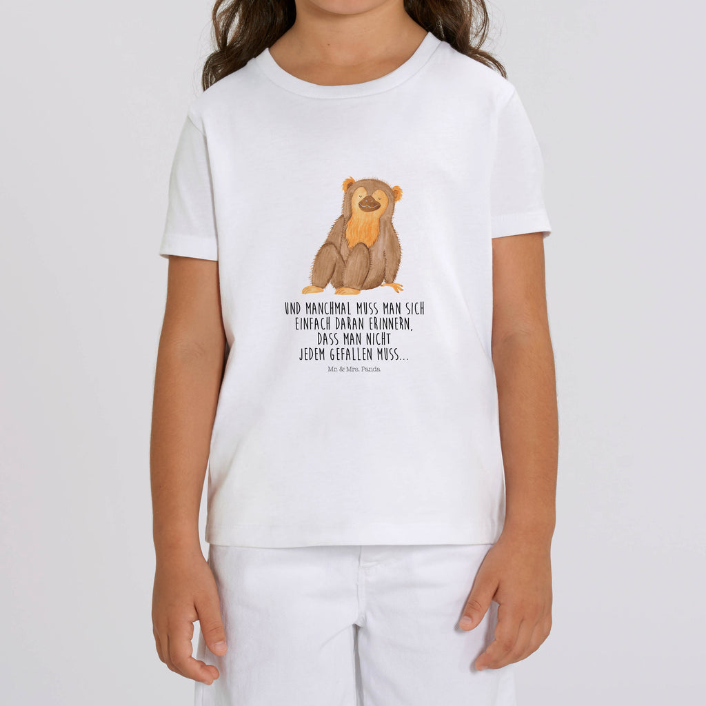 Organic Kinder T-Shirt Affe Kinder T-Shirt, Kinder T-Shirt Mädchen, Kinder T-Shirt Jungen, Afrika, Wildtiere, Affe, Äffchen, Affen, Selbstliebe, Respekt, Motivation, Selbstachtung, Liebe, Selbstbewusstsein, Selfcare