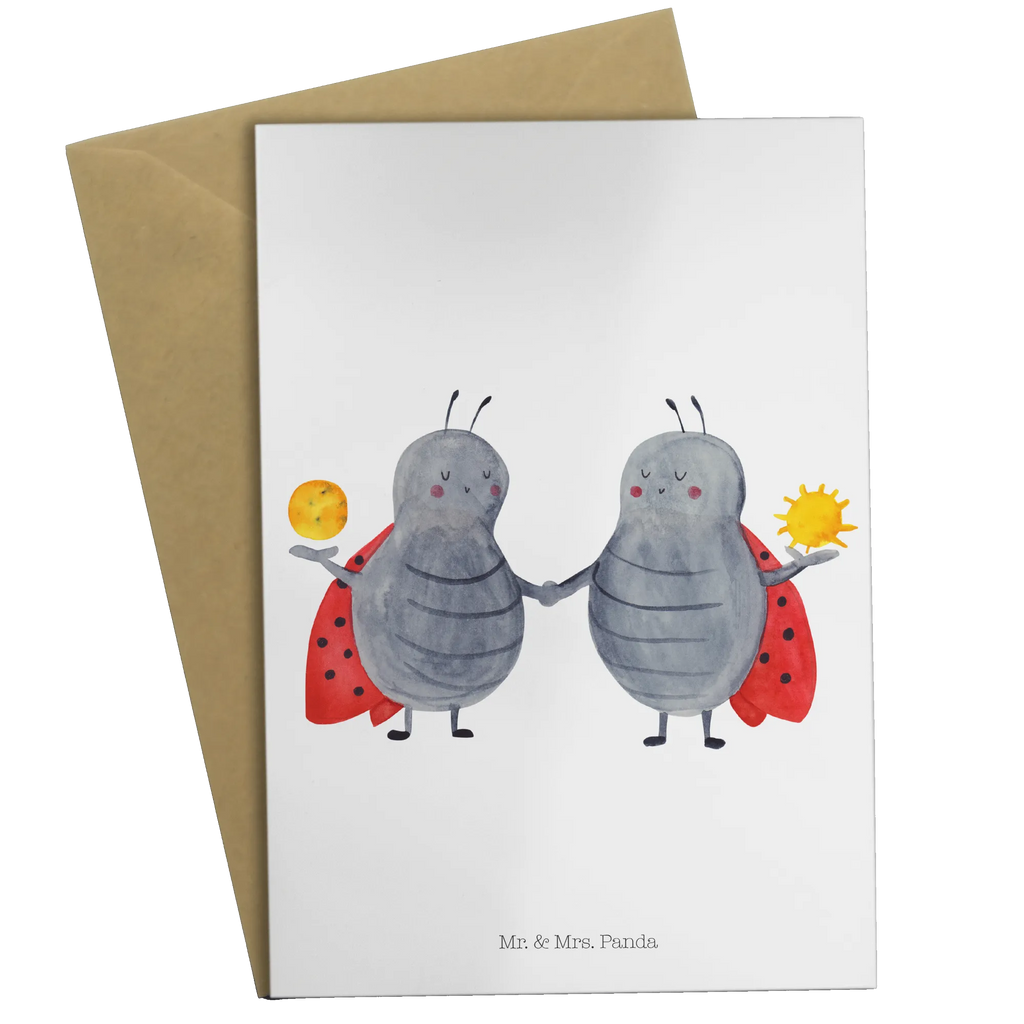 Greetings card Star sign twin greeting card, invitation card, wedding card, folding card, birthday card, constellations, birthdays, astrology, zodiac, date of birth, month of birth, ladybird, gift june, gift may, birthday may, twin gift, lucky beetle, twins, twin sister, twin zodiac sign, twin brother