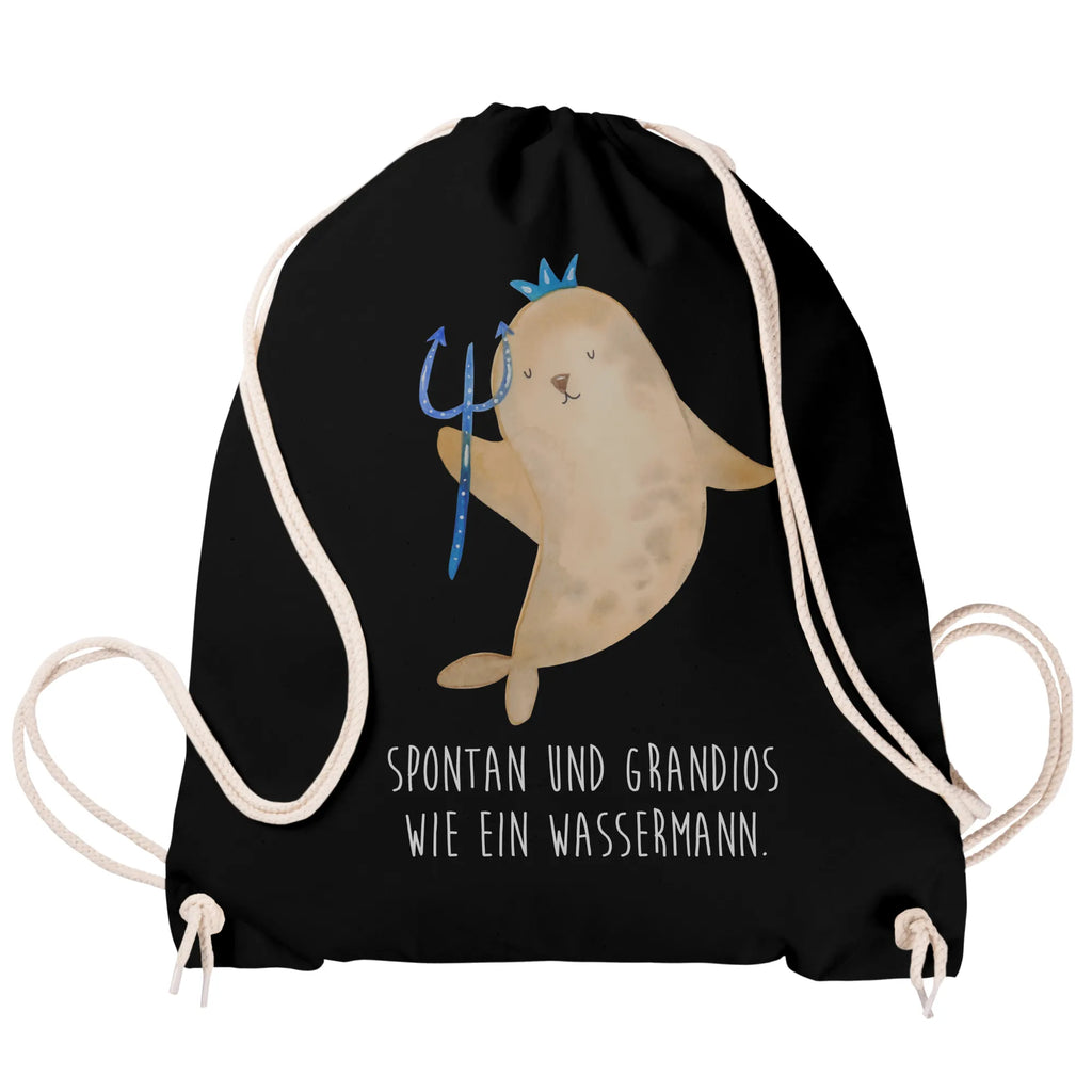 Drawstring bag Star sign Aquarius sports bag, bag, gym bag, carrier bag, hipster, jute bag, constellations, birthdays, astrology, zodiac, date of birth, month of birth, aquarius zodiac sign, merman, sea gift, gift january, birthday february, birthday january, nix, aquarius gift, gift february