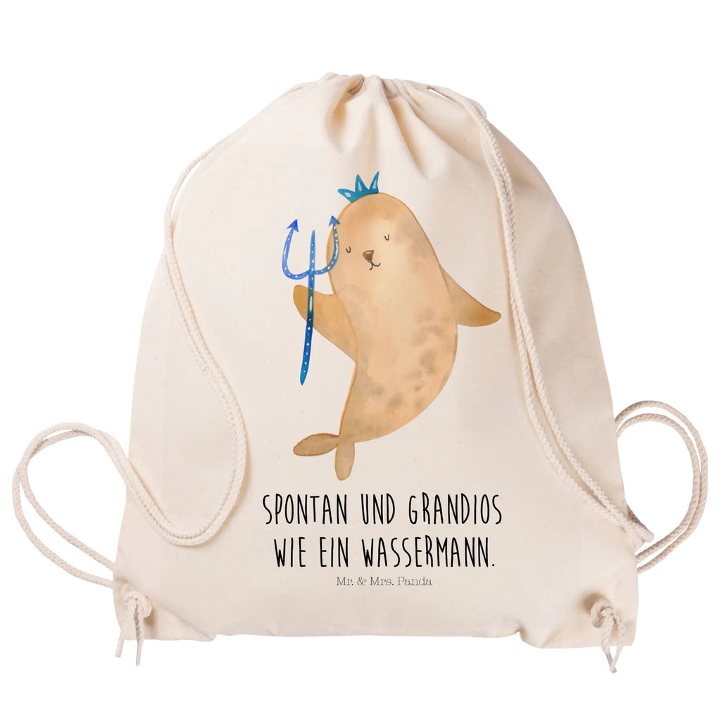 Drawstring bag Star sign Aquarius sports bag, bag, gym bag, carrier bag, hipster, jute bag, constellations, birthdays, astrology, zodiac, date of birth, month of birth, aquarius zodiac sign, merman, sea gift, gift january, birthday february, birthday january, nix, aquarius gift, gift february