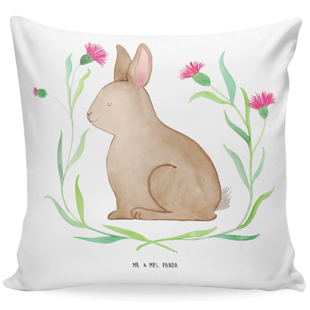 Cushion Hare Sit pillow case, 40x40, bed, 40 x 40, pad, couch, Pillow, pillows, sofa, soft, settee, cushion, fluffy, bedroom, Easter, Easter bunny, Rabbit, Easter flower, Hare, Happy Easter, Greetings, Love, Easter greetings