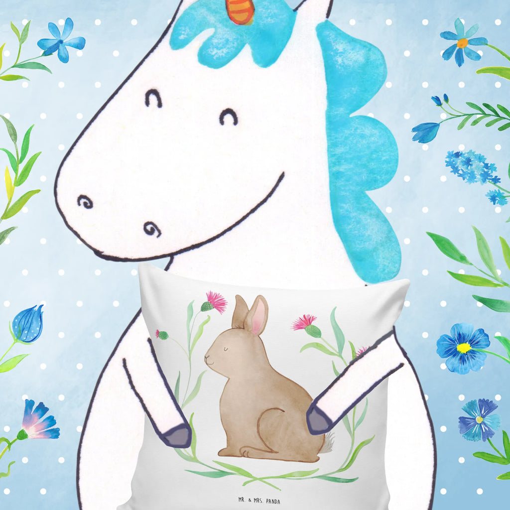 Cushion Hare Sit pillow case, 40x40, bed, 40 x 40, pad, couch, Pillow, pillows, sofa, soft, settee, cushion, fluffy, bedroom, Easter, Easter bunny, Rabbit, Easter flower, Hare, Happy Easter, Greetings, Love, Easter greetings