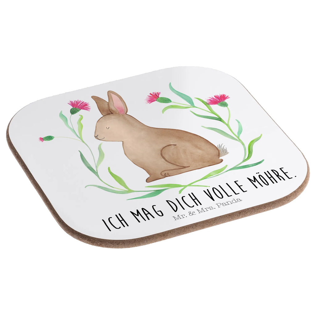 Square coaster Hare Sit gifts, Coasters, glass coasters, presents, breakfast, gift, party, Easter, Easter bunny, Rabbit, Happy Easter, Easter flower, Easter greetings, Greetings, Love, Hare