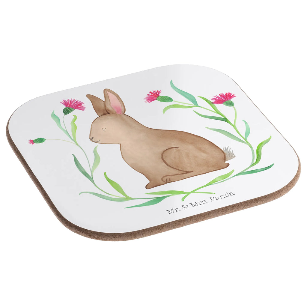 Square coaster Hare Sit gifts, Coasters, glass coasters, presents, breakfast, gift, party, Easter, Easter bunny, Rabbit, Happy Easter, Easter flower, Easter greetings, Greetings, Love, Hare