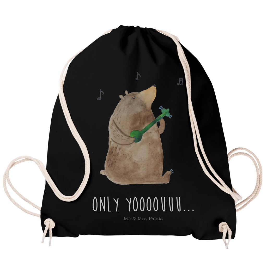Drawstring bag bear guitar sports bag, gym bag, hipster, bag, jute bag, carrier bag, bear, teddy, teddy bear, cuddly toy