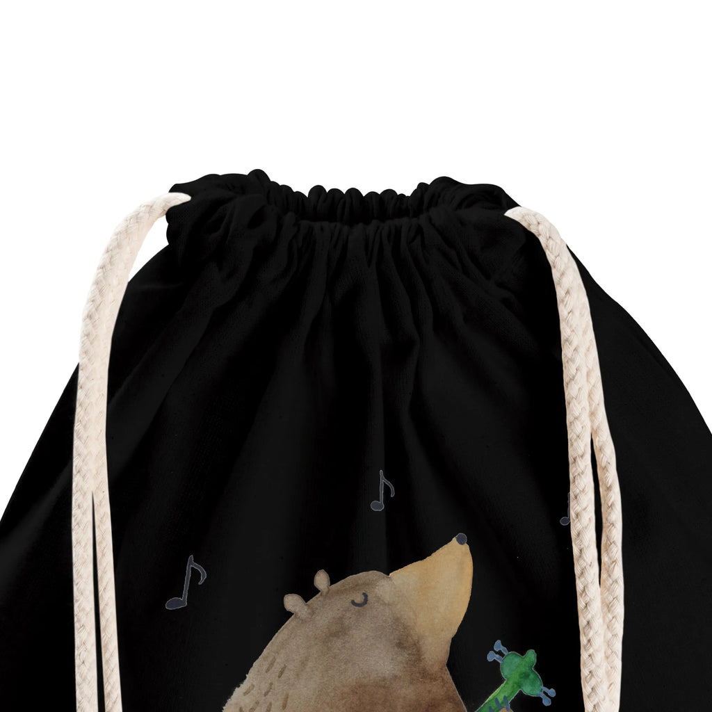Drawstring bag bear guitar sports bag, gym bag, hipster, bag, jute bag, carrier bag, bear, teddy, teddy bear, cuddly toy