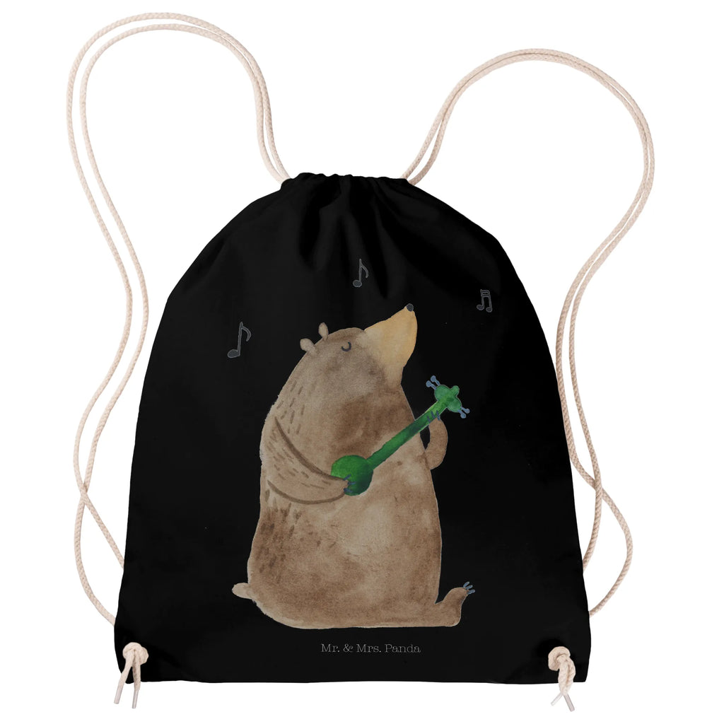 Drawstring bag bear guitar sports bag, gym bag, hipster, bag, jute bag, carrier bag, bear, teddy, teddy bear, cuddly toy