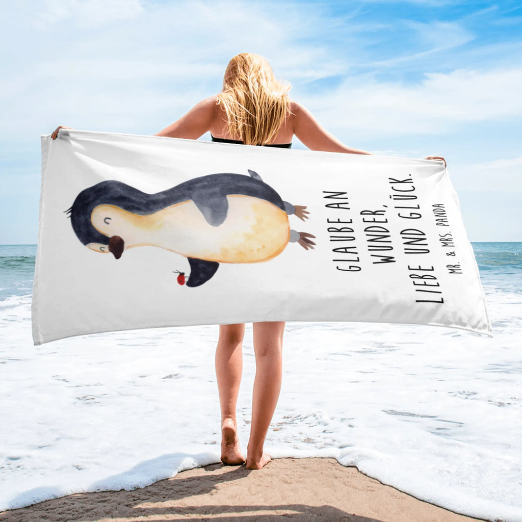 XL bath towel Penguin ladybug oversized towel, XL bath towel, extra large swim towel, spa towel, large beach towel, luxury bath sheet, Penguin, North Pole, Winter, Penguins, joy of life, love, happiness, joy, ladybird, penguins, wonder