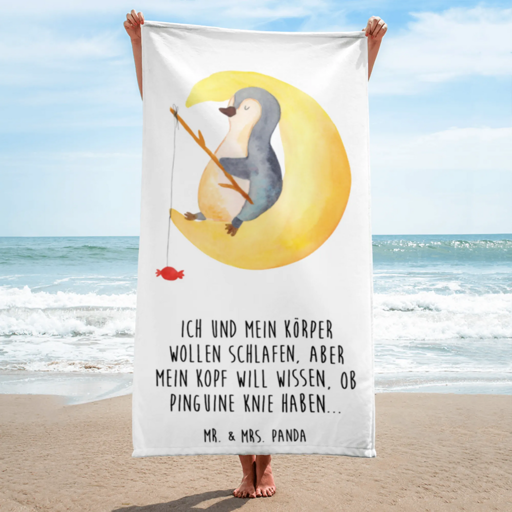 XL bath towel Penguin moon luxury bath sheet, spa towel, extra large swim towel, oversized towel, large beach towel, XL bath towel, Penguin, North Pole, Winter, Penguins, bedroom, night's rest, sleep, guest room, insomnia, penguins, falling asleep, saying