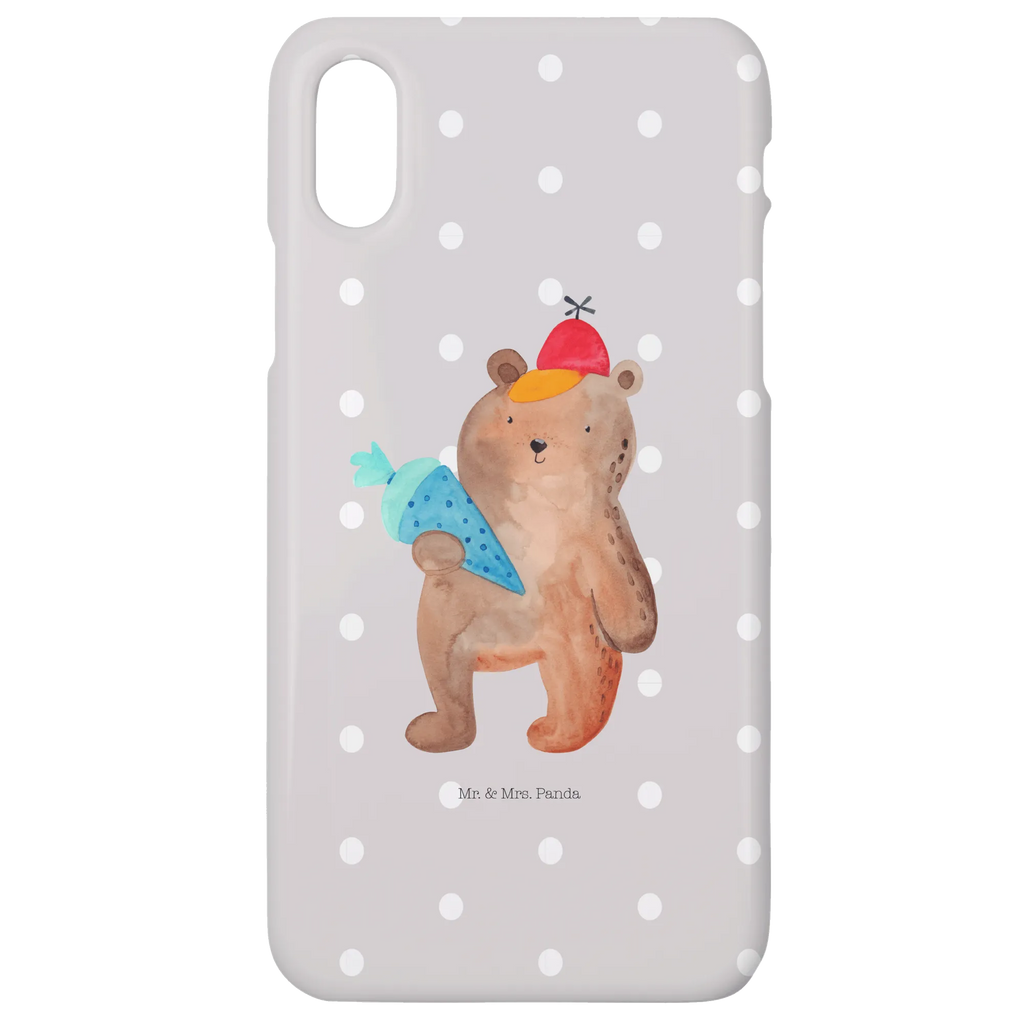 Phone case bear School cone cover, Iphone 10, mobile cover, mobile phone case, Iphone X, case, mobile phone, bear, teddy, teddy bear, cuddly toy, First day of school gift, Bear motif, Starting school, School enrolment gift, School bag, Primary school, School gift