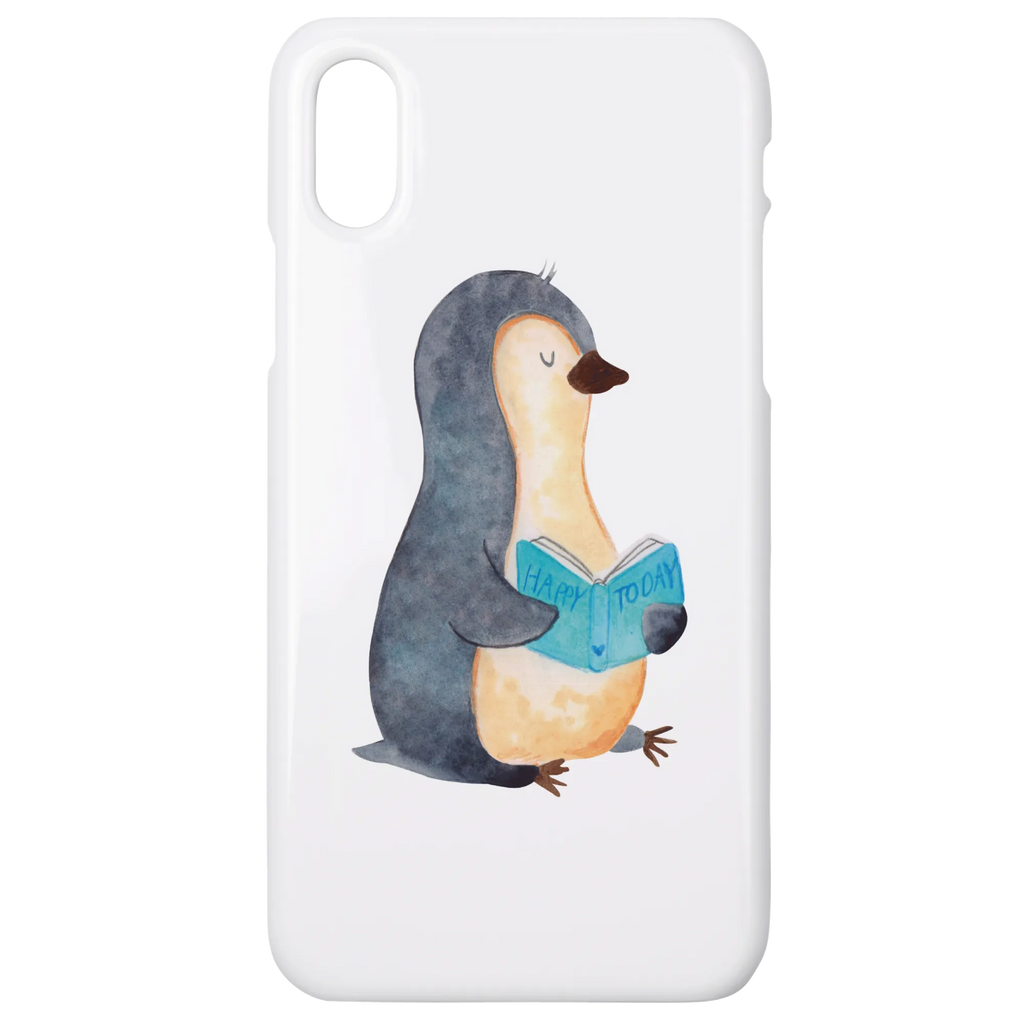 Etui na iPhone 10 pingwin książka Handy Case, Iphone X, Iphone 10, Handycover, Hülle, Cover, Handy, Handyhülle, Pinguin, Pinguine, Bücherwurm, Nichtstun, Buch, Lesen, Ferien, Faulenzen, Freizeit, Urlaub