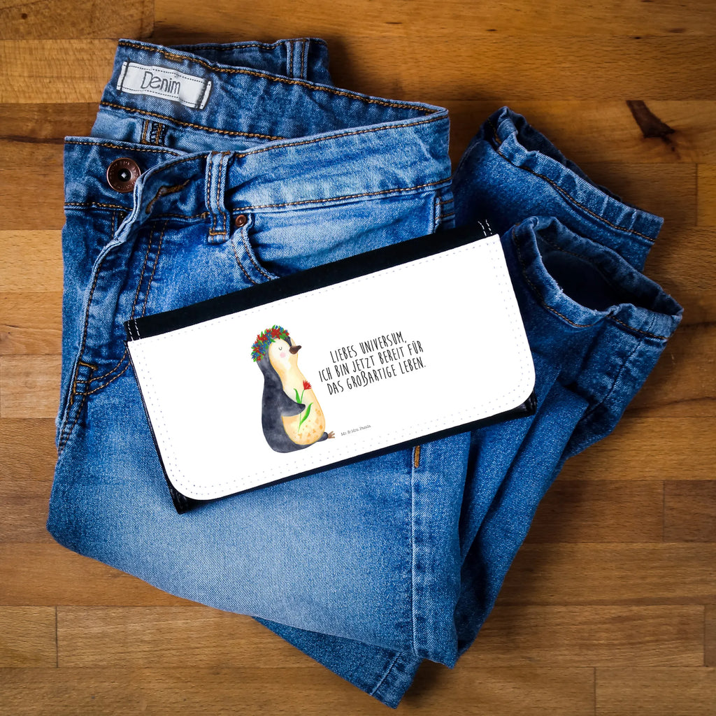 Ladies purse Penguin Flower Ladies, Purse, XXL, Wallets, Wallet, Large, Penguin, North Pole, Winter, Penguins, motivation, love of life, life, lovesickness, goals, penguins, wishes, universe, gift idea, wreath of flowers, goals in life