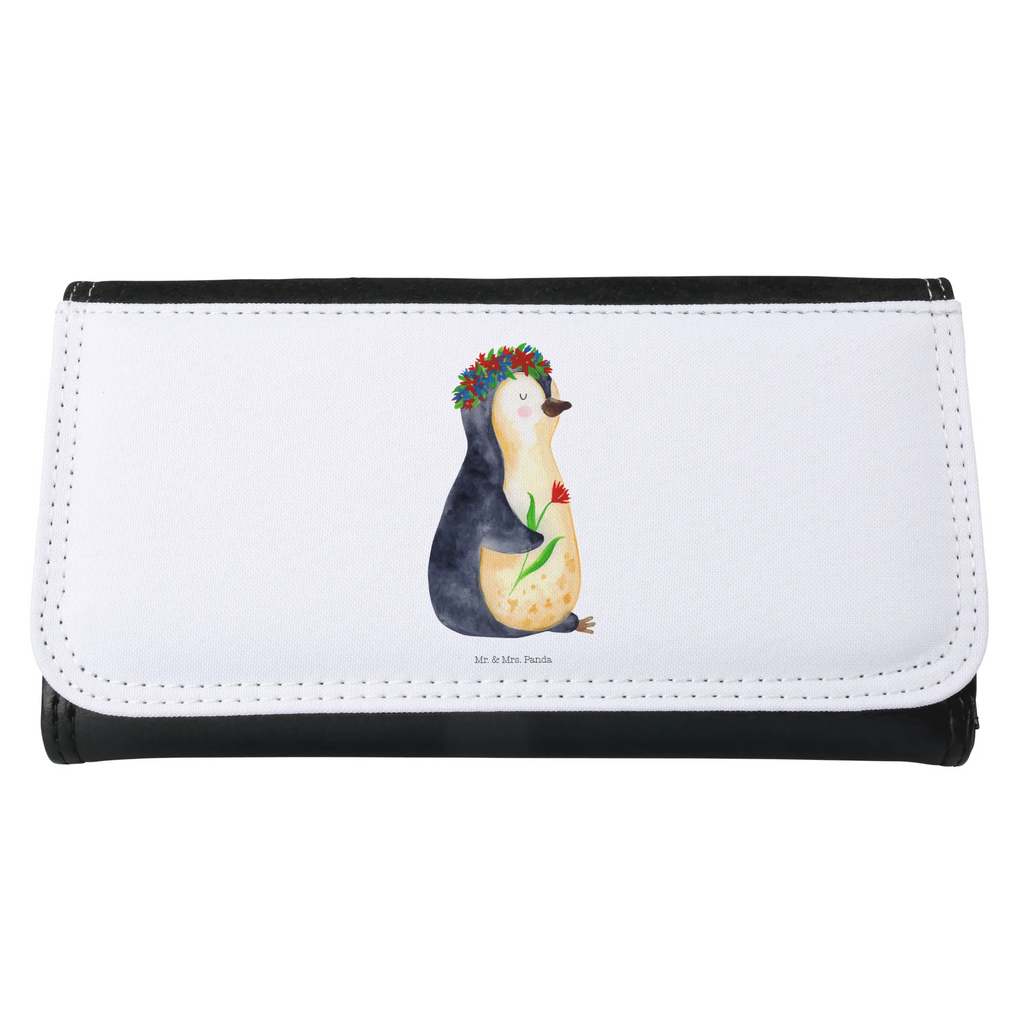 Ladies purse Penguin Flower Ladies, Purse, XXL, Wallets, Wallet, Large, Penguin, North Pole, Winter, Penguins, motivation, love of life, life, lovesickness, goals, penguins, wishes, universe, gift idea, wreath of flowers, goals in life