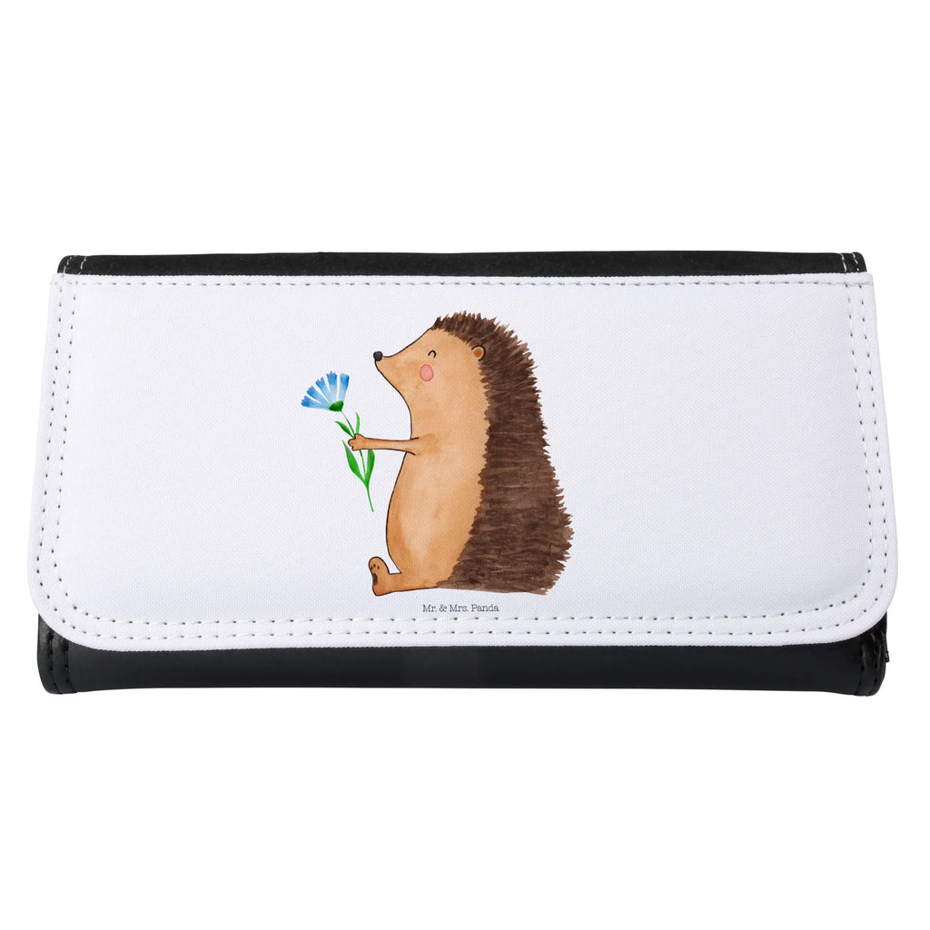 Ladies purse Hedgehog Flower Purse, XXL, Large, Wallet, Wallets, Ladies, small animals, cute, funny, cute animal motives, hand drawn, small world, funny sayings, good mood, happy, gifts, gift ideas, special gifts, animal lover, card, sick, get well soon, recovery wishes, hospital, visit, illness, hedgehog