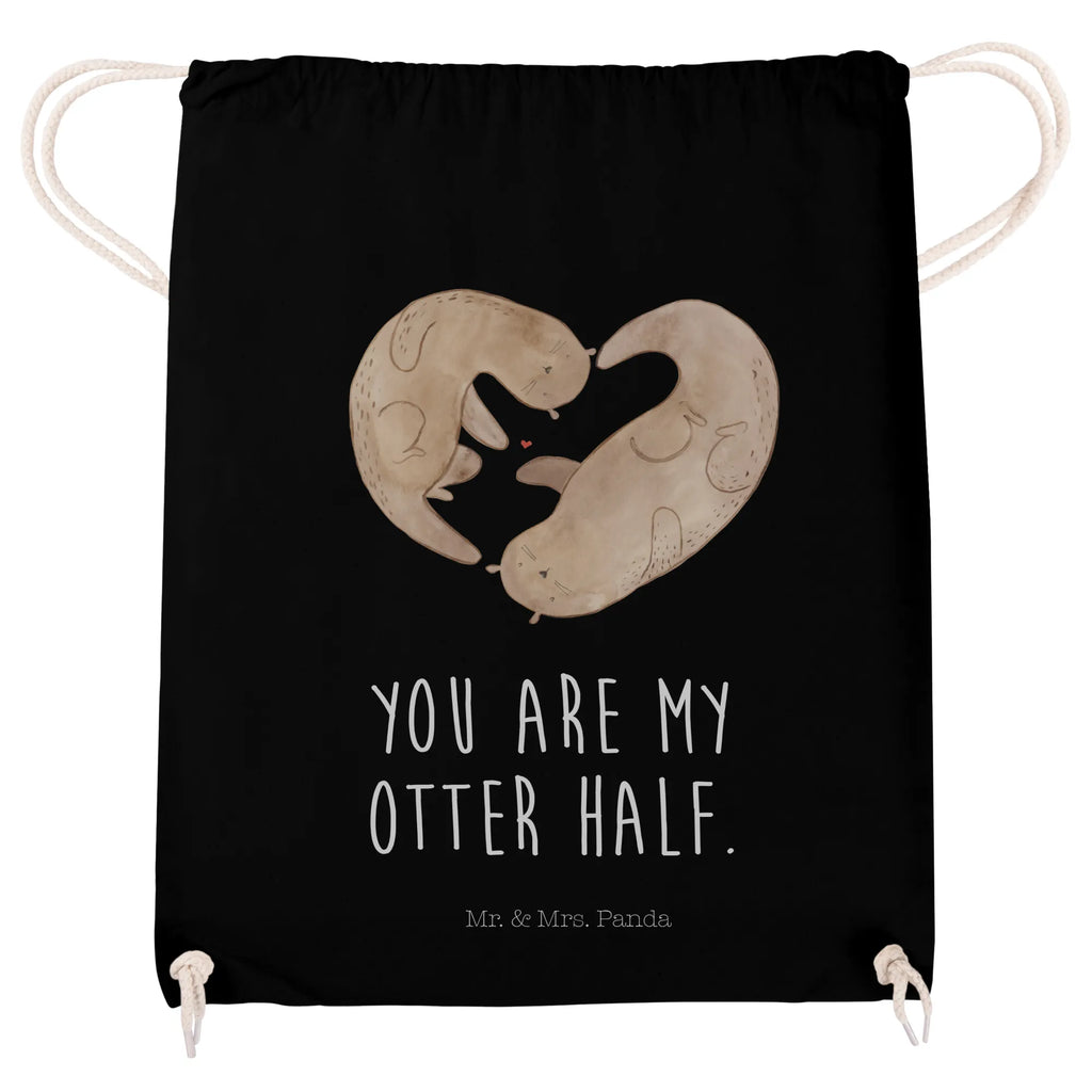 Drawstring bag otter Heart sports bag, hipster, bag, jute bag, carrier bag, gym bag, otter, marten, sea otter, European otter, water mammal, aquatic animal, baby otter, predator, water, otter gifts, animal lover, gift ideas for animal lovers, animal, mammal, water animal, gifts for people in love, wedding day, engagement, anniversary, heart, proof of love, love you, life together, better half, love, love gift