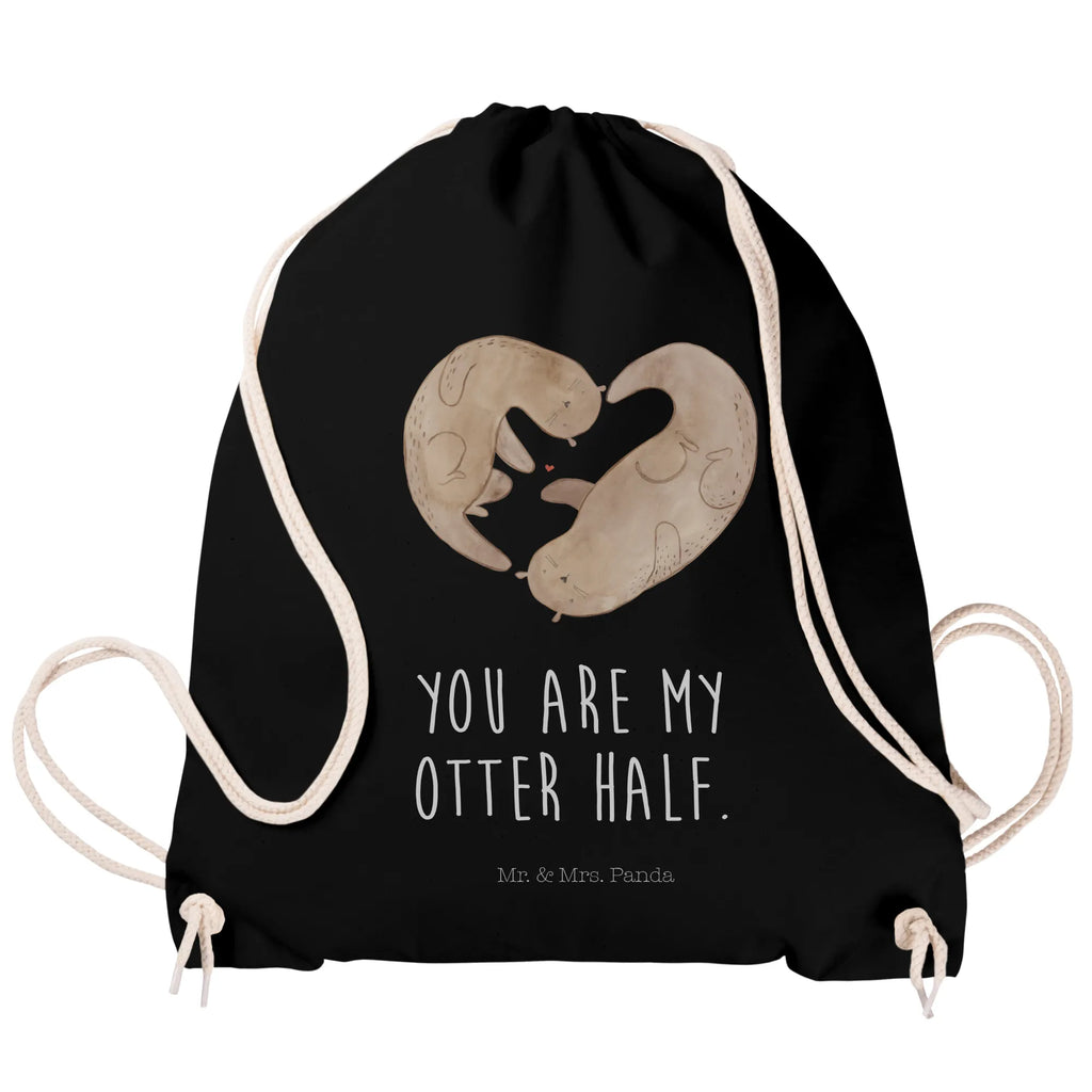 Drawstring bag otter Heart sports bag, hipster, bag, jute bag, carrier bag, gym bag, otter, marten, sea otter, European otter, water mammal, aquatic animal, baby otter, predator, water, otter gifts, animal lover, gift ideas for animal lovers, animal, mammal, water animal, gifts for people in love, wedding day, engagement, anniversary, heart, proof of love, love you, life together, better half, love, love gift