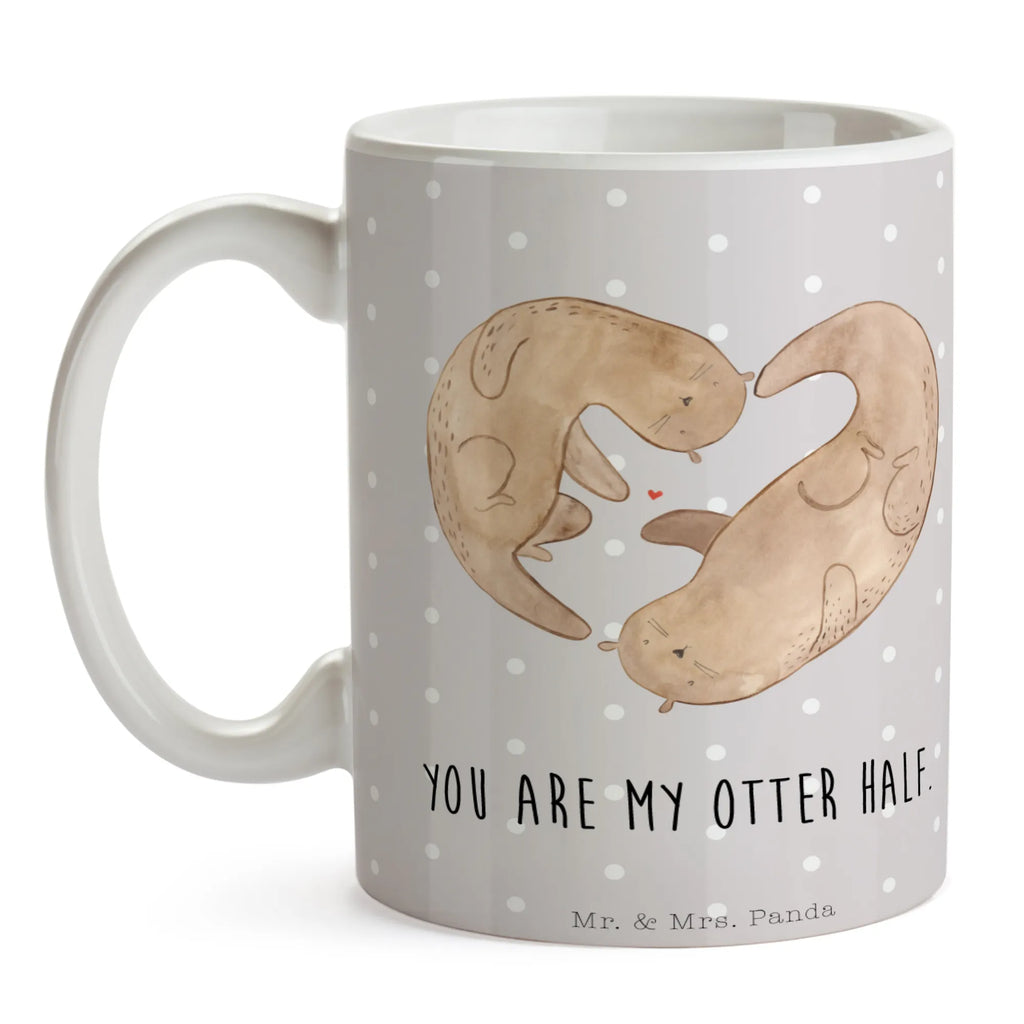 Tasse Otter Herz Tasse, Teetasse, Tasse mit Zitaten, Tasse mit Motiven, Kaffeetasse, Porzellantasse, Keramiktasse, Geschenktasse, Bürotasse, Otter, Fischotter, Seeotter, Herz, Hochzeitstag, Liebesbeweis, Verlobung, gemeinsames Leben, Liebe, Bessere Hälfte, Liebesgeschenk, Jahrestag, Love you
