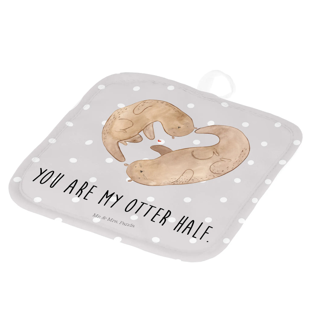 2-elementowy zestaw podkładek pod garnki wydra serce Topflappen Set, Schöne Topflappen, Ofenhandschuh, Ofenhandschuhe, Topflappenset, Topflappen, Topfuntersetzer, Topflappen lustig, Topfhandschuhe, Topflappen 2er Set, Topfhandschuh, Topflappen mit Spruch, Otter, Fischotter, Seeotter, Liebe, Love you, Liebesbeweis, gemeinsames Leben, Hochzeitstag, Herz, Bessere Hälfte, Verlobung, Jahrestag, Liebesgeschenk