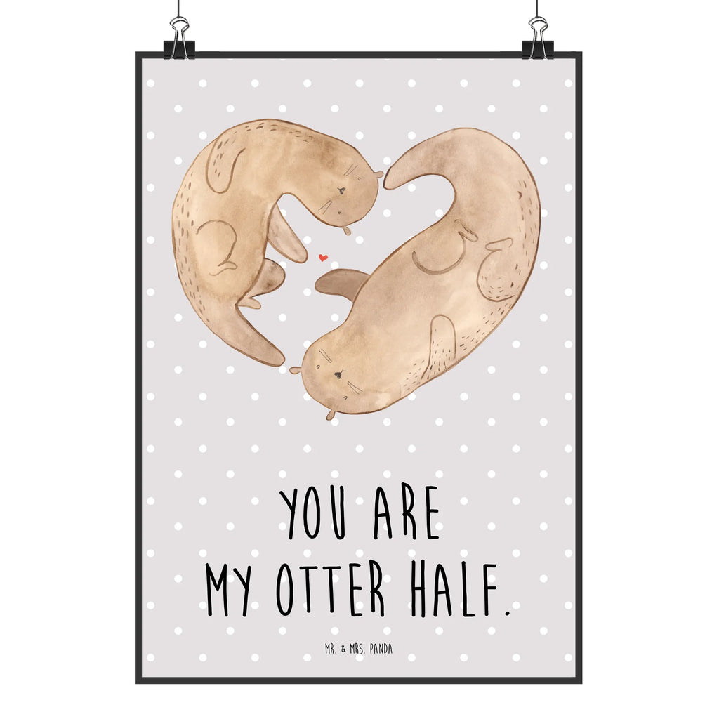 Poster Otter Herz Wanddeko Bild, wandkunst, wanddruck, Mr. & Mrs. Panda Poster, kunstdruck poster, Wandschmuck, Posterdruck, Plakat, Wanddekoration, wanddeko, Wandposter, Deko Bild, Designposter, kunst für die wand, drucke, kunstposter, Bild für Wand, Wandbild, Poster, Kunstdruck, Bild, grafikposter, Seeotter, Fischotter, Otter, Love You, Verlobung, Hochzeitstag, Liebesbeweis, Herz, Liebesgeschenk, Gemeinsames Leben, Jahrestag, Liebe, Bessere Hälfte
