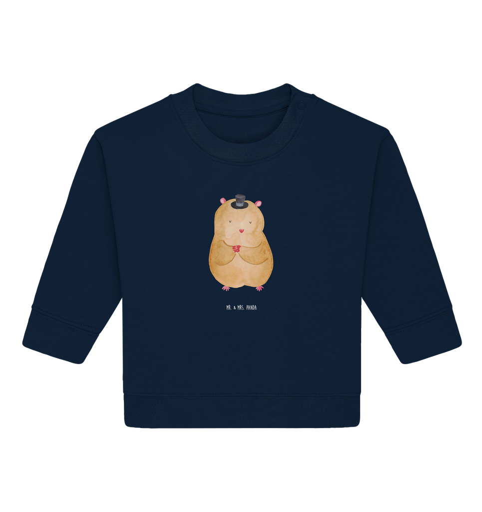 Organic Baby Pullover Hamster Hut Wunderschöner Baby Pullover /Sweatshirt von Mr. & Mrs. Panda <br /><br />Material: <br />- 85 % Baumwolle (Bio-Qualität, ringgesponnen, gekämmt)<br />- 15 % Polyester (recycelt)</li><li>Grammatur: 280 g/m²<br />- Schnitt: normale Passform</li><li>Eingesetzte Ärmel<br />- Knopfleiste mit 1 gleichfarbigen Druckknopf und 1 verdeckten Druckknopf an Schulter für einfacheres Anziehen, Tiermotive, Gute Laune, lustige Sprüche, Tiere, Hamster, Hut, Magier, Zylinder, Zwerghamster, Zauberer