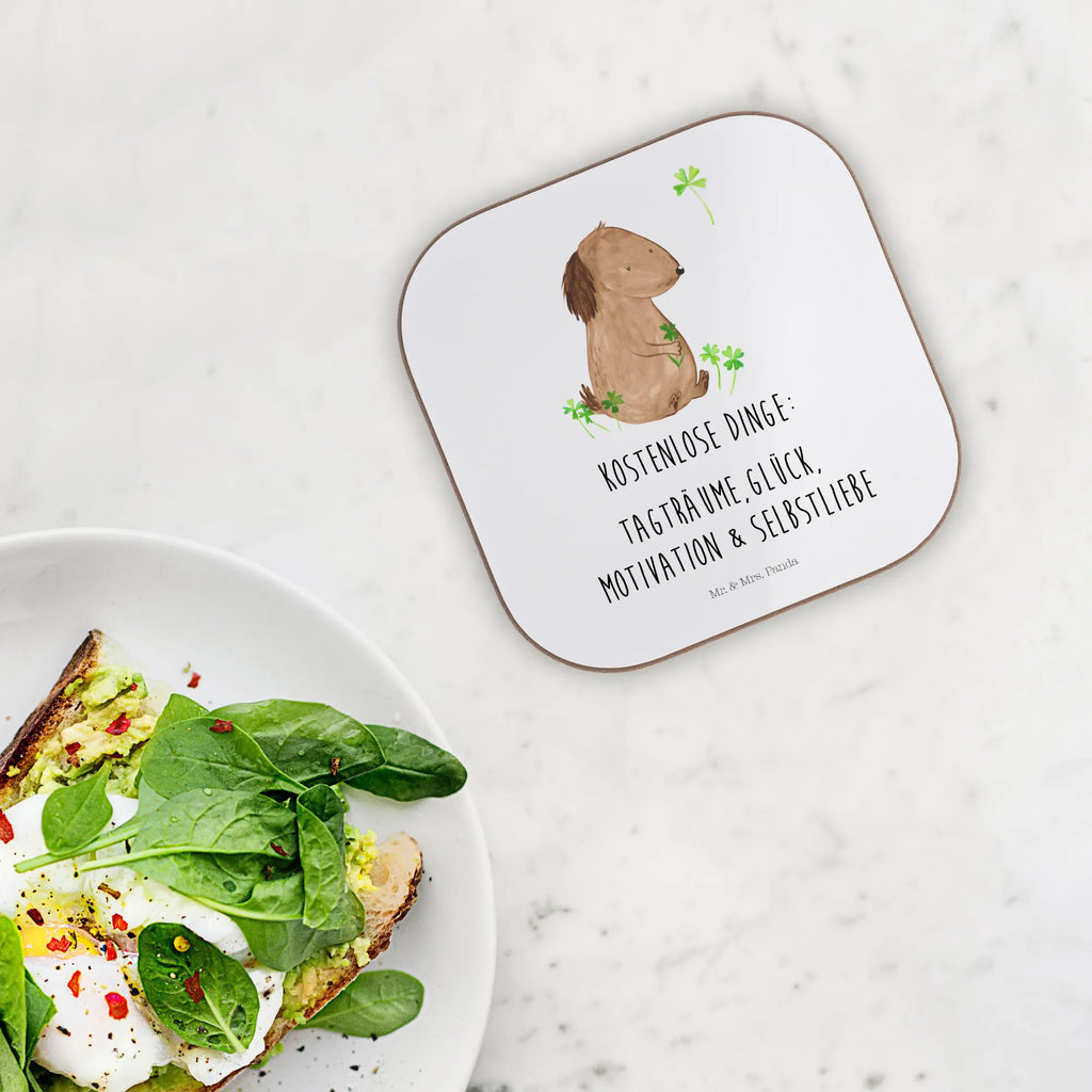 Square coaster Dog shamrock Getränkeuntersetzer, Untersetzer, Holzuntersetzer, Glasuntersetzer, Untersetzer Design, Untersetzer für Gläser, Untersetzer Gläser, Bierdeckel, Korkuntersetzer, Untersetzer aus Holz, Untersetzer Holz, Tassen Untersetzer, Hund, Hundemotiv, Haustier, Hunderasse, Tierliebhaber, Hundebesitzer, Sprüche, Geschenk, Tagträume, Glück, Kleeblatt, Neuanfang, Achtsamkeit, Glücksbringer, Motivation, Selbstliebe