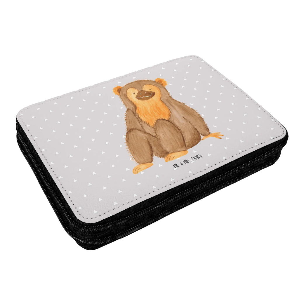 Leather folder Monkey primary school, pupil, enrolment, pencil case, child, gift, school, pencil bag, motif, pen roll, Africa, respect, self-esteem, self-love, motivation, monkey, monkeys, selfcare, self-confidence, love