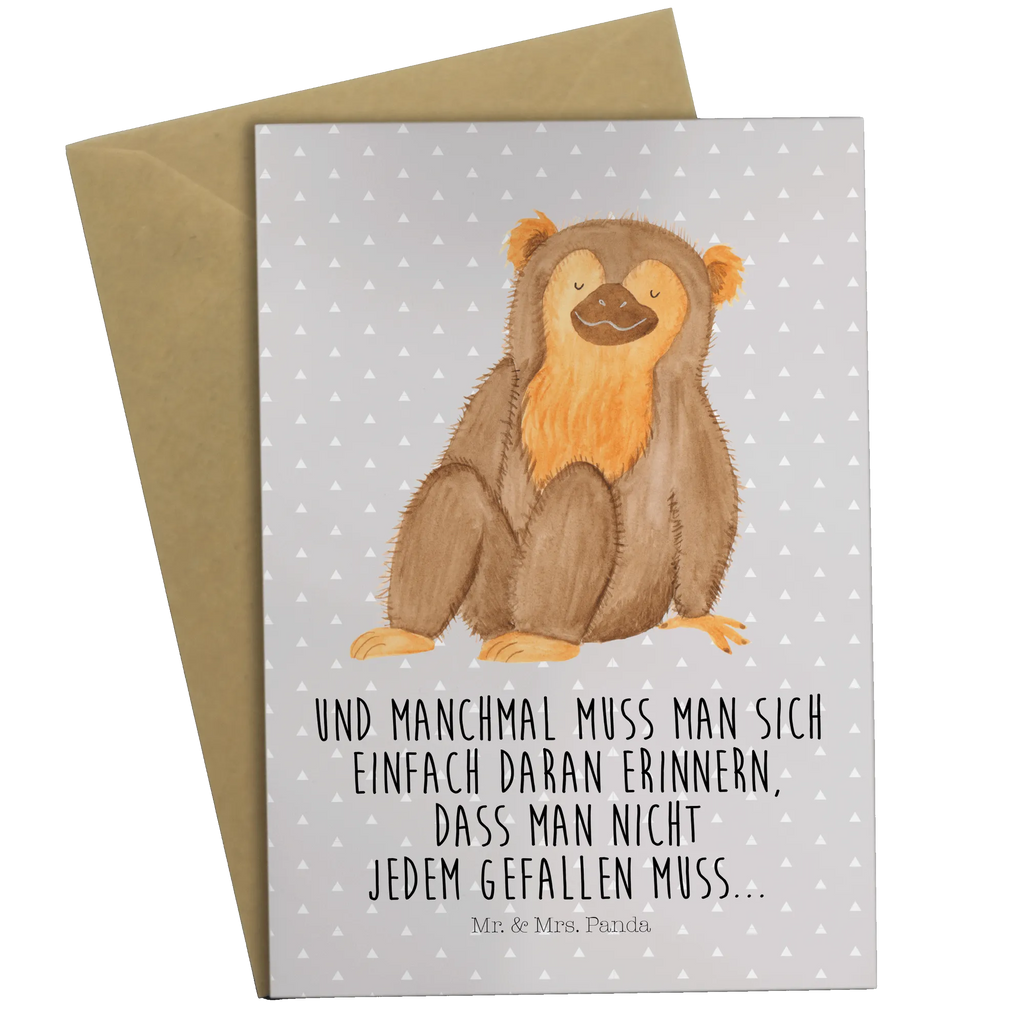 Greetings card Monkey Grußkarte, Einladungskarte, Glückwunschkarte, Hochzeitskarte, Geburtstagskarte, Karte, Ansichtskarten, Klappkarte, Afrika, Wildtiere, Selbstliebe, Selbstbewusstsein, Affe, Respekt, Motivation, Selbstachtung, Liebe, Affen, Selfcare, Äffchen