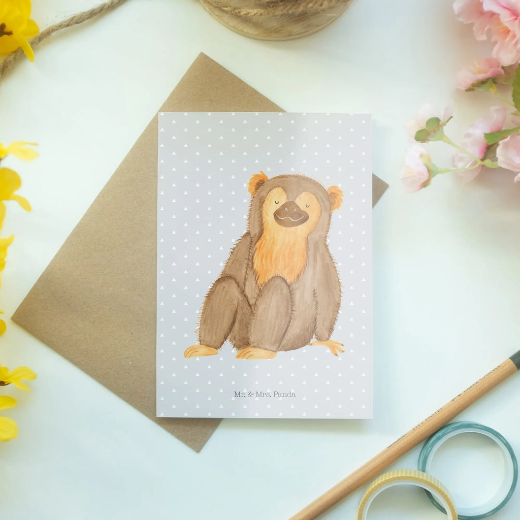 Greetings card Monkey Grußkarte, Einladungskarte, Glückwunschkarte, Hochzeitskarte, Geburtstagskarte, Karte, Ansichtskarten, Klappkarte, Afrika, Wildtiere, Selbstliebe, Selbstbewusstsein, Affe, Respekt, Motivation, Selbstachtung, Liebe, Affen, Selfcare, Äffchen