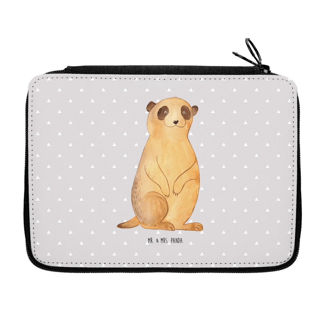 Leather folder Meerkat pupil, pen roll, primary school, pencil bag, motif, pencil case, school, child, enrolment, gift, Africa, Meerkat, Traveling, Road trip, Africa trip, Travel, World trip, Saying