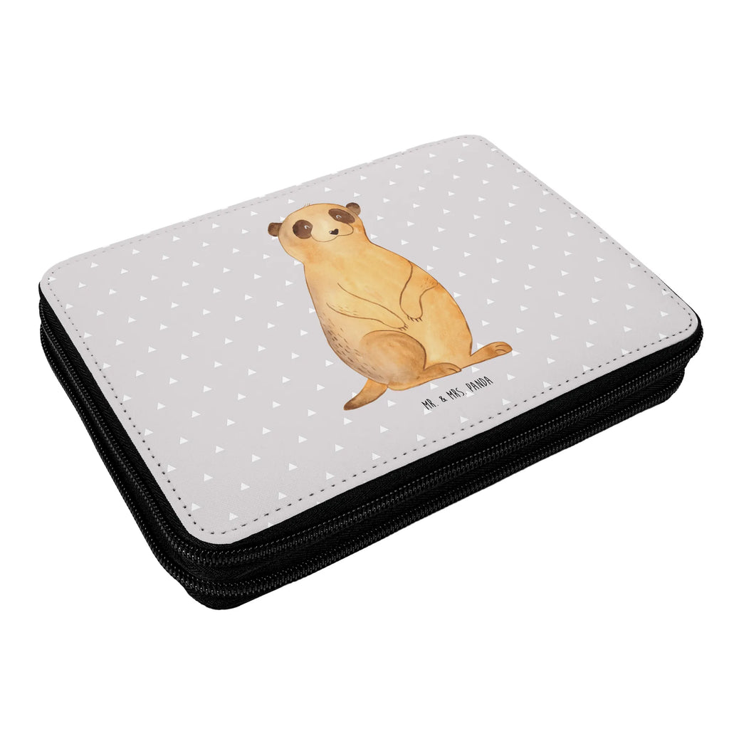 Leather folder Meerkat pupil, pen roll, primary school, pencil bag, motif, pencil case, school, child, enrolment, gift, Africa, Meerkat, Traveling, Road trip, Africa trip, Travel, World trip, Saying