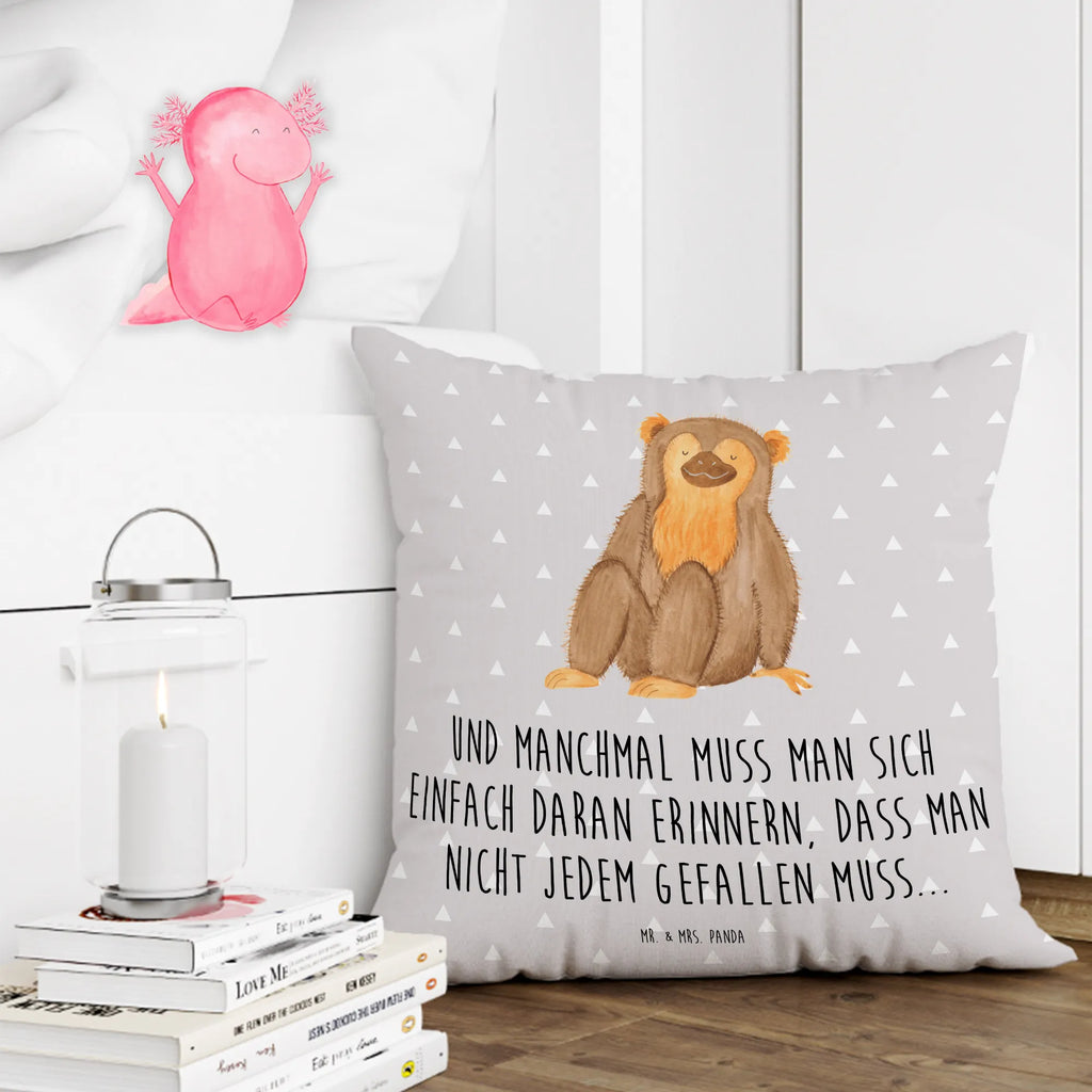 Cushion Monkey Pillow, bed, soft, cushion, couch, pillows, bedroom, 40 x 40, settee, sofa, pad, 40x40, pillow case, fluffy, Africa, monkey, self-esteem, respect, love, monkeys, self-confidence, motivation, selfcare, self-love