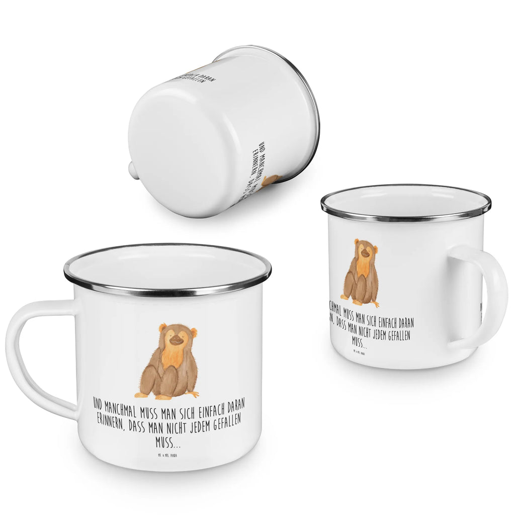 Kempingowy kubek emaliowany Małpa blechbecher, Kaffeetasse, Emaille Tasse, reisetasse, Campingbecher, wandertasse, Emaille Becher, Metalltasse, Kaffeebecher, metallbecher, becher emaille, Blechtasse, Tasse, wanderbecher, Pott, Tasse Emaille, Emailletasse, Trinkbecher, Reisebecher, Teebecher, Campingtasse, emaillebecher, Teetasse, Becher, Wildtiere, Afrika, Selbstachtung, Affe, Respekt, Selbstliebe, Selfcare, Äffchen, Selbstbewusstsein, Motivation, Liebe, Affen