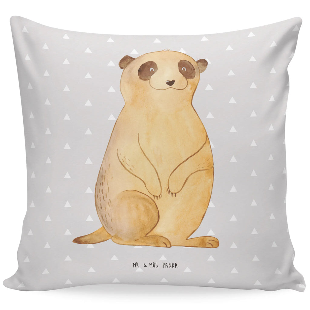 Cushion Meerkat 40x40, 40 x 40, sofa, settee, bed, couch, Pillow, pillows, pad, soft, fluffy, cushion, pillow case, bedroom, Africa, Africa trip, Traveling, Travel, World trip, Saying, Meerkat, Road trip