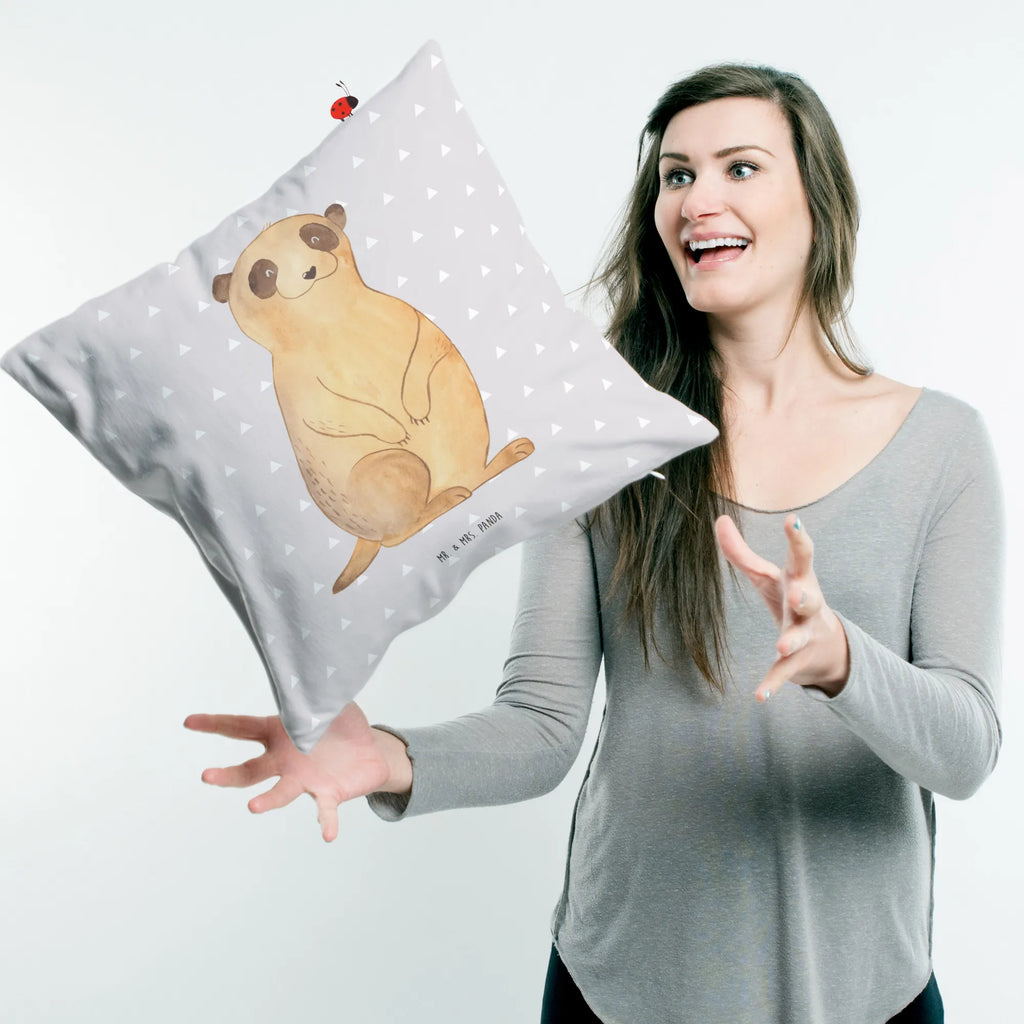 Cushion Meerkat 40x40, 40 x 40, sofa, settee, bed, couch, Pillow, pillows, pad, soft, fluffy, cushion, pillow case, bedroom, Africa, Africa trip, Traveling, Travel, World trip, Saying, Meerkat, Road trip