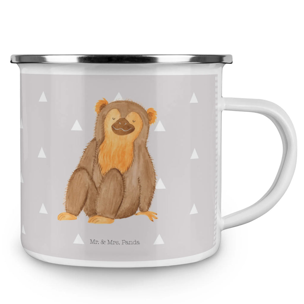 Kempingowy kubek emaliowany Małpa blechbecher, Kaffeetasse, Emaille Tasse, reisetasse, Campingbecher, wandertasse, Emaille Becher, Metalltasse, Kaffeebecher, metallbecher, becher emaille, Blechtasse, Tasse, wanderbecher, Pott, Tasse Emaille, Emailletasse, Trinkbecher, Reisebecher, Teebecher, Campingtasse, emaillebecher, Teetasse, Becher, Wildtiere, Afrika, Selbstachtung, Affe, Respekt, Selbstliebe, Selfcare, Äffchen, Selbstbewusstsein, Motivation, Liebe, Affen