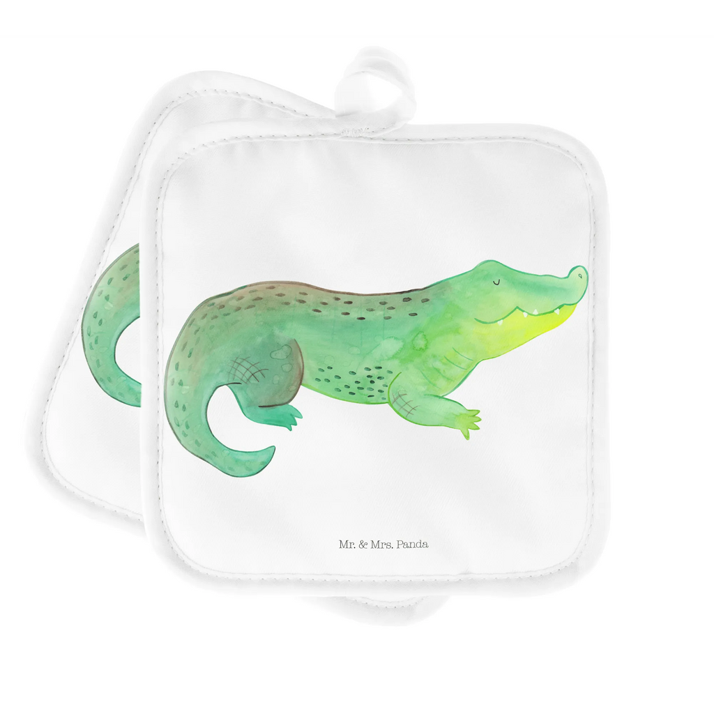 2-elementowy zestaw podkładek pod garnki Krokodyl Topflappen Set, Topflappenset, 2er Set Topflappen, Topflappen 2er Set, Topfuntersetzer, Topflappen, topfhalter, Topfhandschuhe, Urlaub, Meer, Meerestiere, Beste Freundin, Abenteuerlust, Krokodil, Verrückt sein, Lieblingsmensch, Freundin, Spontan sein, Reiselust, Krokodile