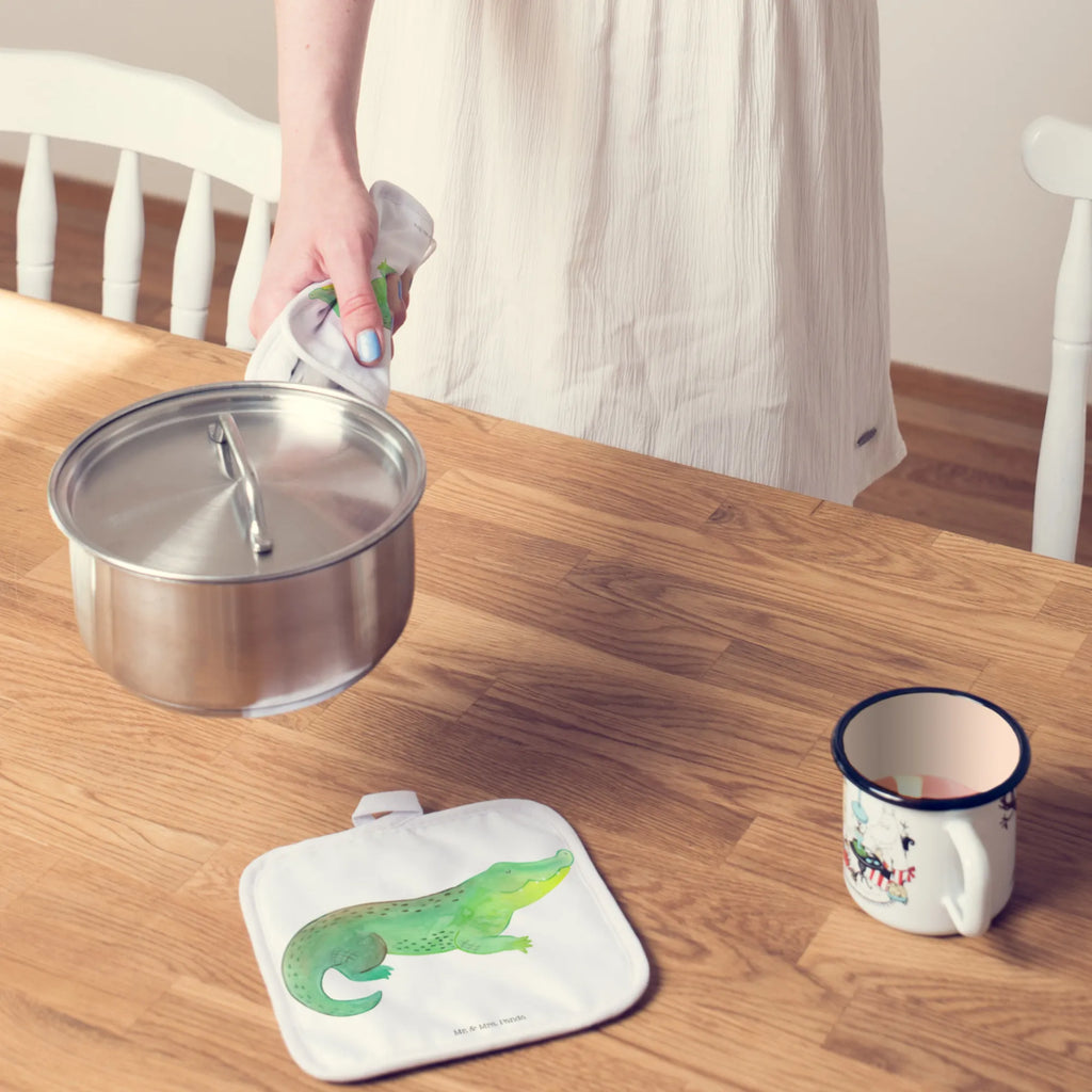 2-elementowy zestaw podkładek pod garnki Krokodyl Topflappen Set, Topflappenset, 2er Set Topflappen, Topflappen 2er Set, Topfuntersetzer, Topflappen, topfhalter, Topfhandschuhe, Urlaub, Meer, Meerestiere, Beste Freundin, Abenteuerlust, Krokodil, Verrückt sein, Lieblingsmensch, Freundin, Spontan sein, Reiselust, Krokodile